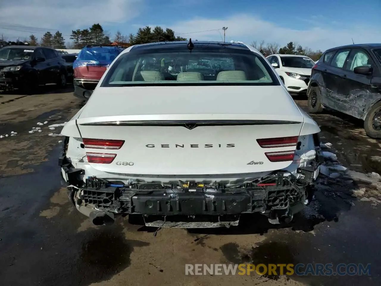 6 Photograph of a damaged car KMTGB4SC3NU092276 GENESIS G80 2022