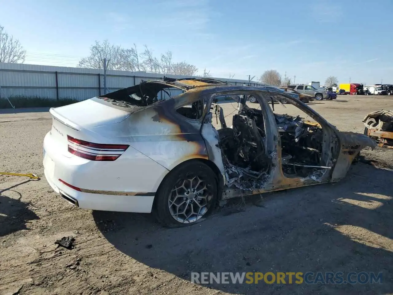3 Фотография поврежденного автомобиля KMTGB4SC5NU130025 GENESIS G80 2022