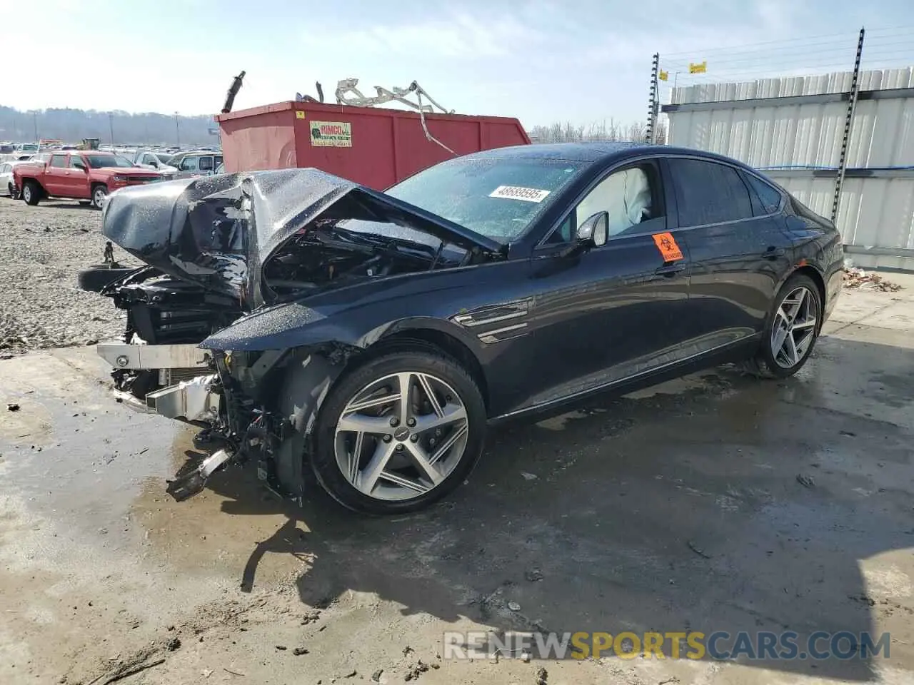 1 Фотография поврежденного автомобиля KMTGA4SC7PU152193 GENESIS G80 2023