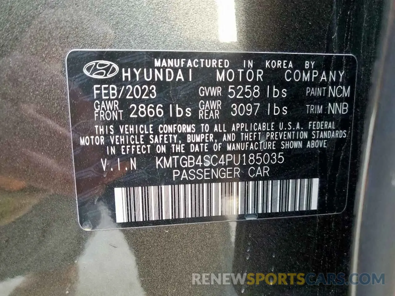 14 Фотография поврежденного автомобиля KMTGB4SC4PU185035 GENESIS G80 2023