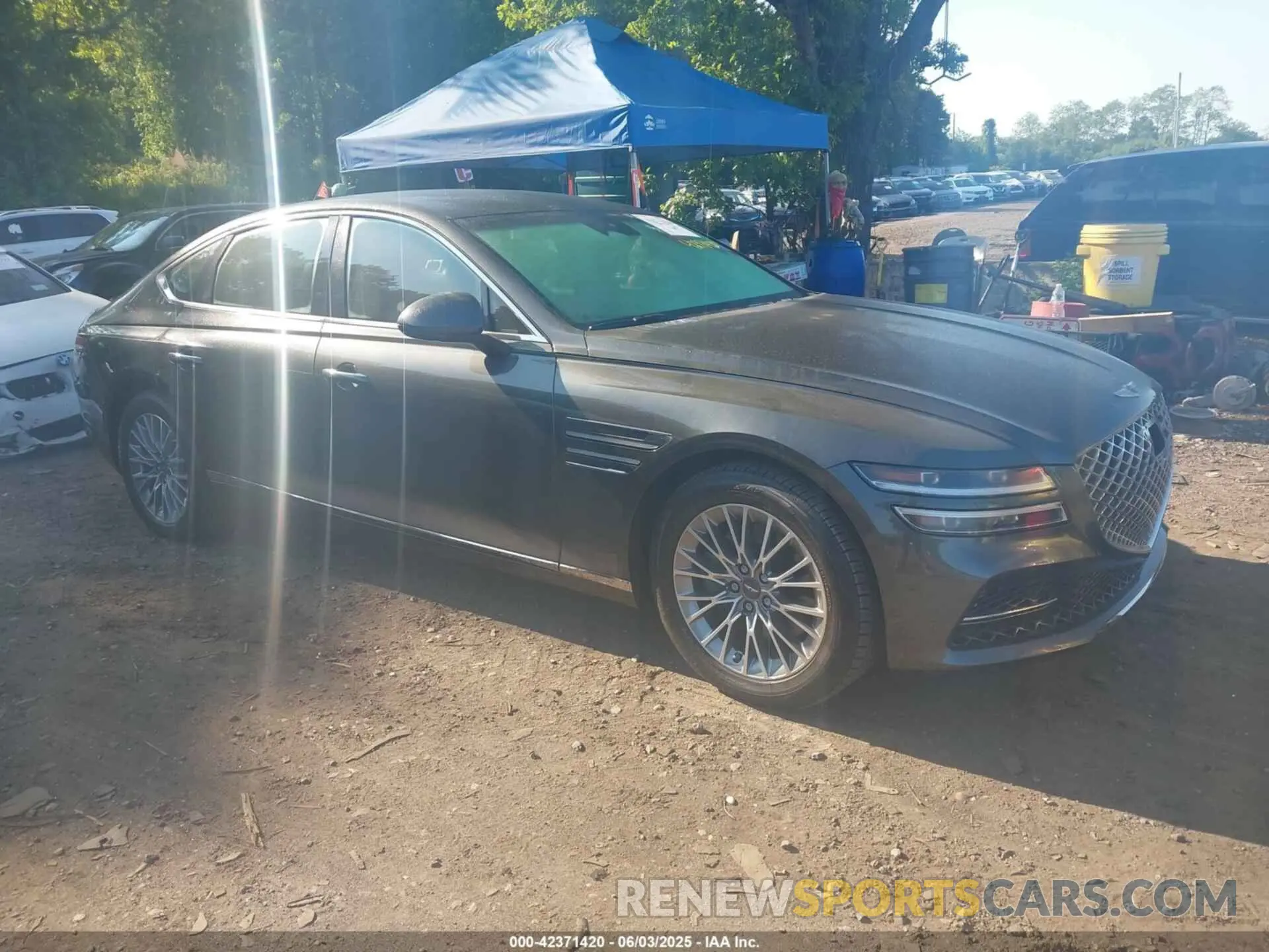 1 Photograph of a damaged car KMTGB4SC6PU197719 GENESIS G80 2023
