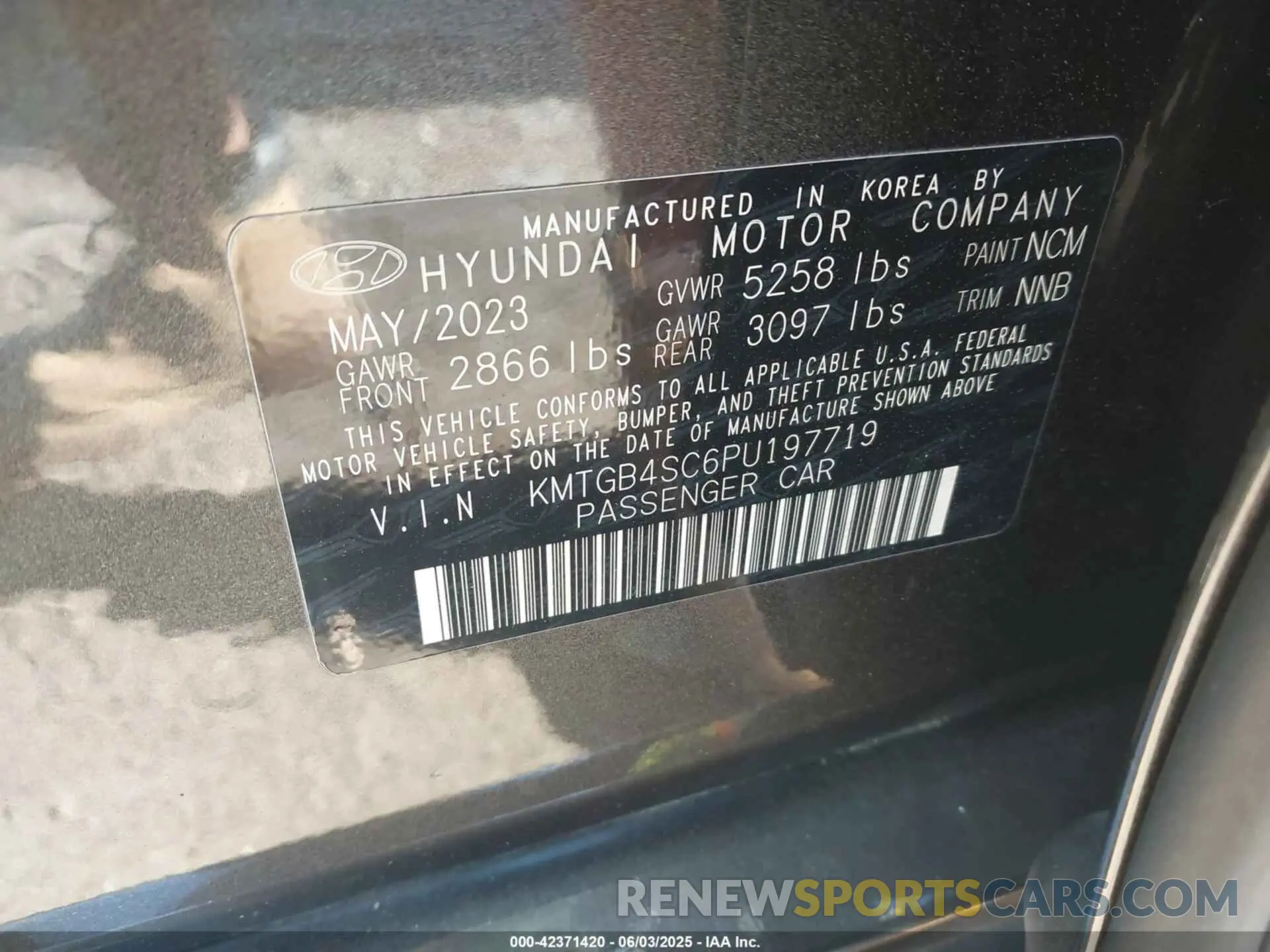 9 Photograph of a damaged car KMTGB4SC6PU197719 GENESIS G80 2023