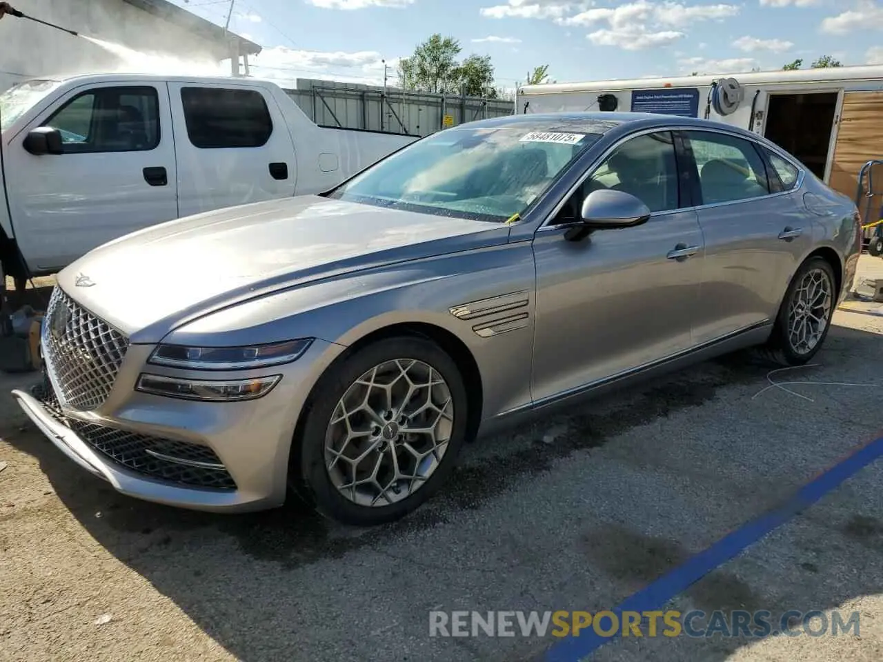1 Photograph of a damaged car KMTGB4SC8PU142768 GENESIS G80 2023