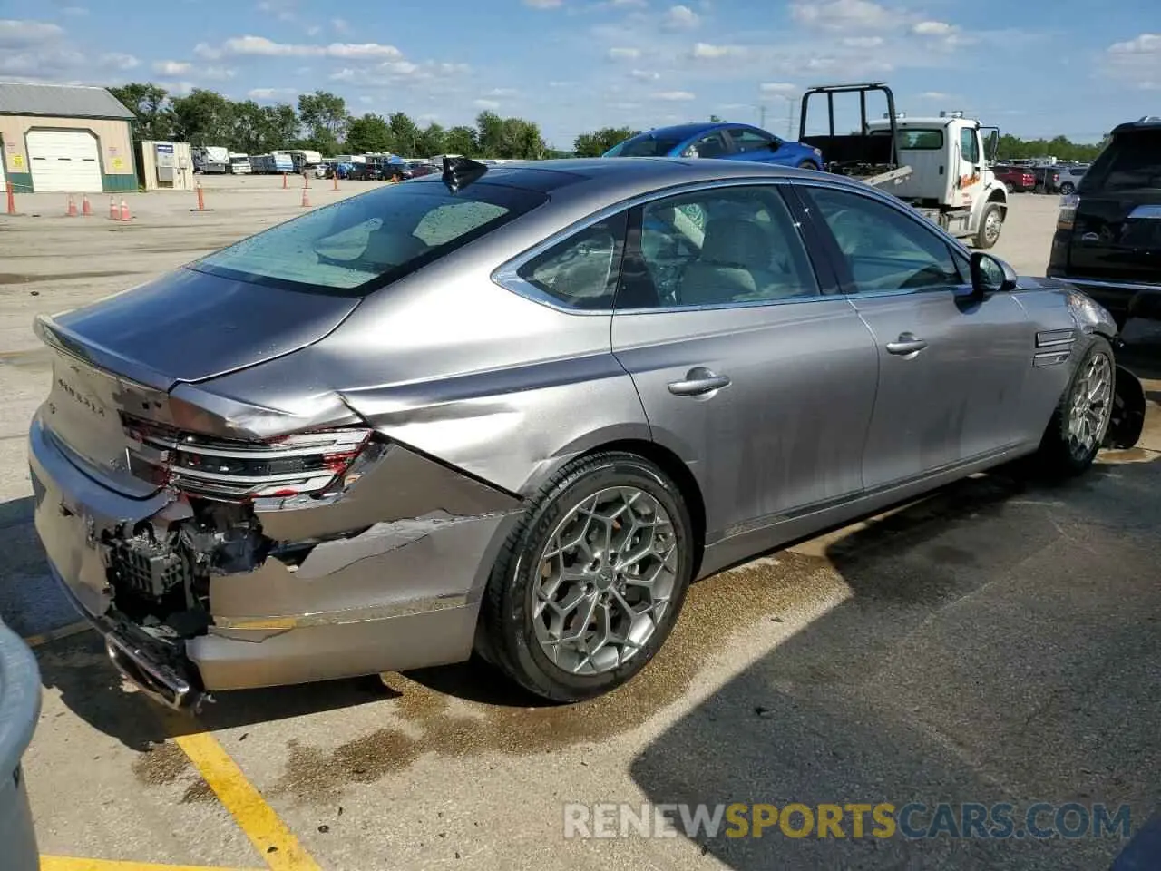 3 Photograph of a damaged car KMTGB4SC8PU142768 GENESIS G80 2023