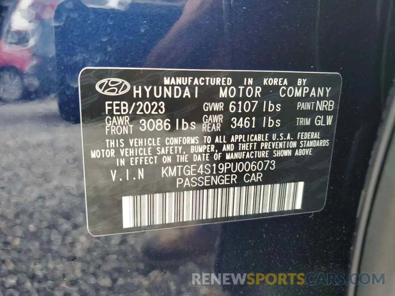 13 Фотография поврежденного автомобиля KMTGE4S19PU006073 GENESIS G80 2023