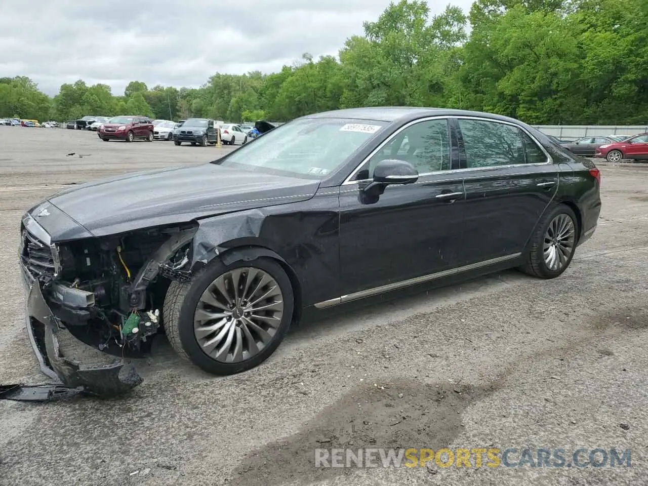 1 Фотография поврежденного автомобиля KMHG54JH0KU050660 GENESIS G90 2019