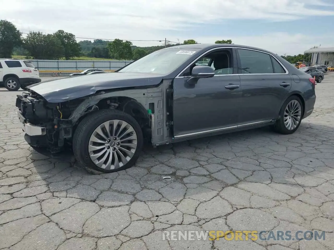1 Photograph of a damaged car KMTF54JH2KU064030 GENESIS G90 2019