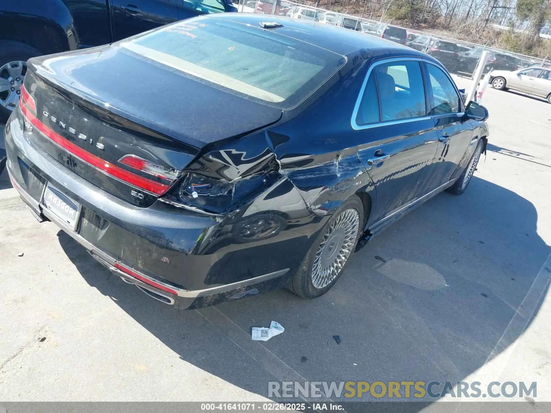 4 Фотография поврежденного автомобиля KMTF54PH0LU080767 GENESIS G90 2020