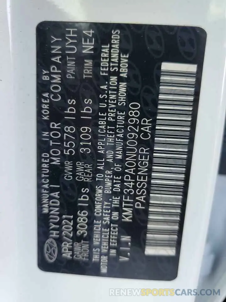 14 Фотография поврежденного автомобиля KMTF34PA0NU092980 GENESIS G90 2022