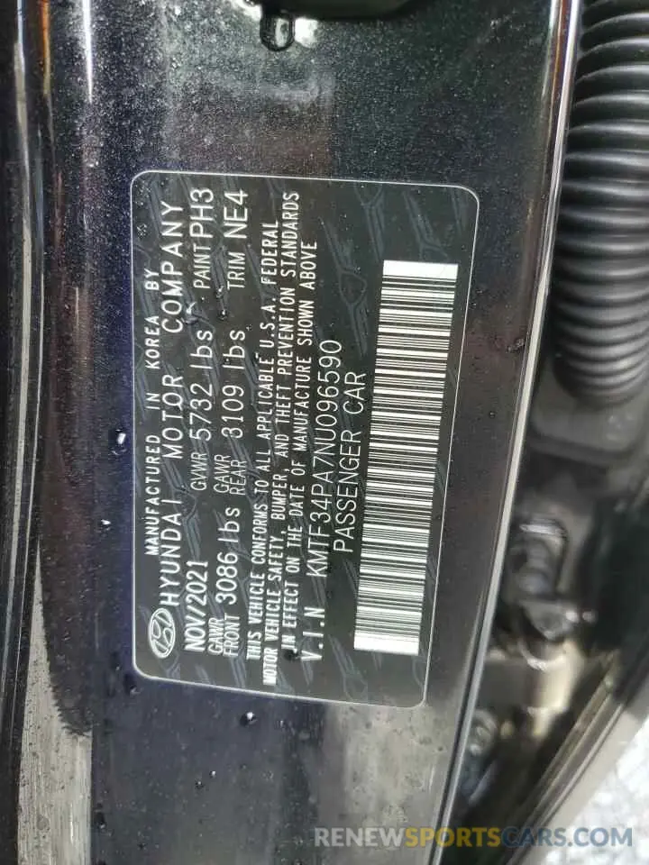 12 Фотография поврежденного автомобиля KMTF34PA7NU096590 GENESIS G90 2022