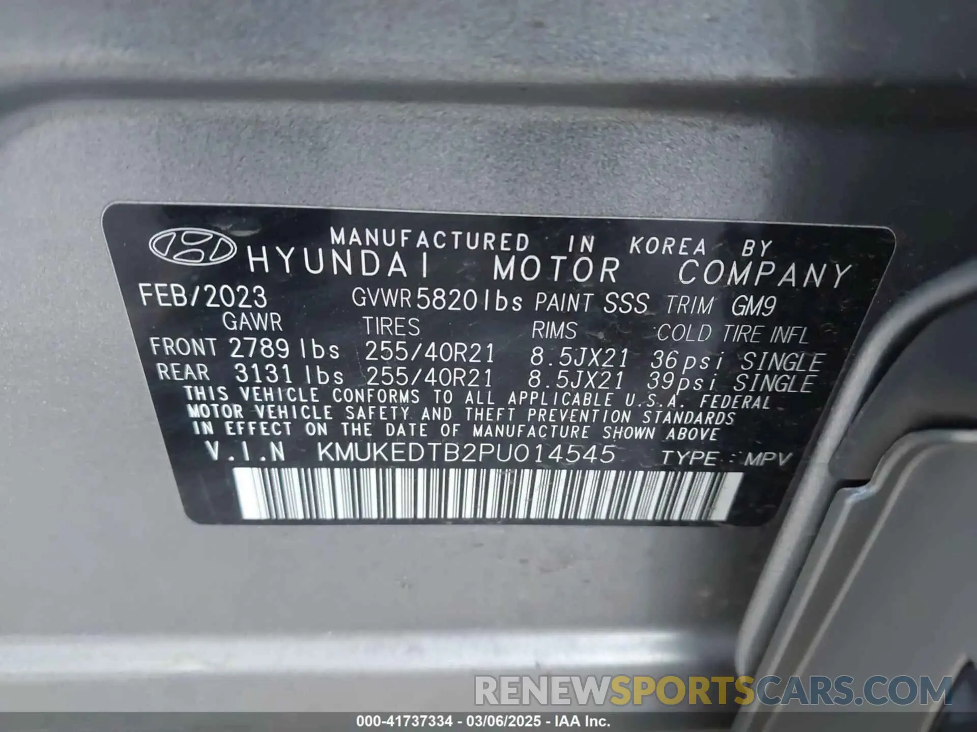 9 Photograph of a damaged car KMUKEDTB2PU014545 GENESIS GV60 2023