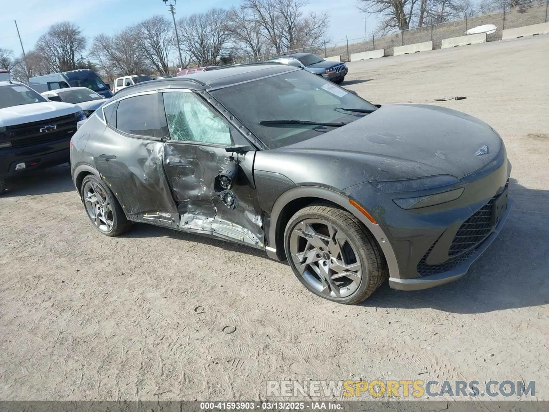 1 Photograph of a damaged car KMUKEDSBXRU021487 GENESIS GV60 2024