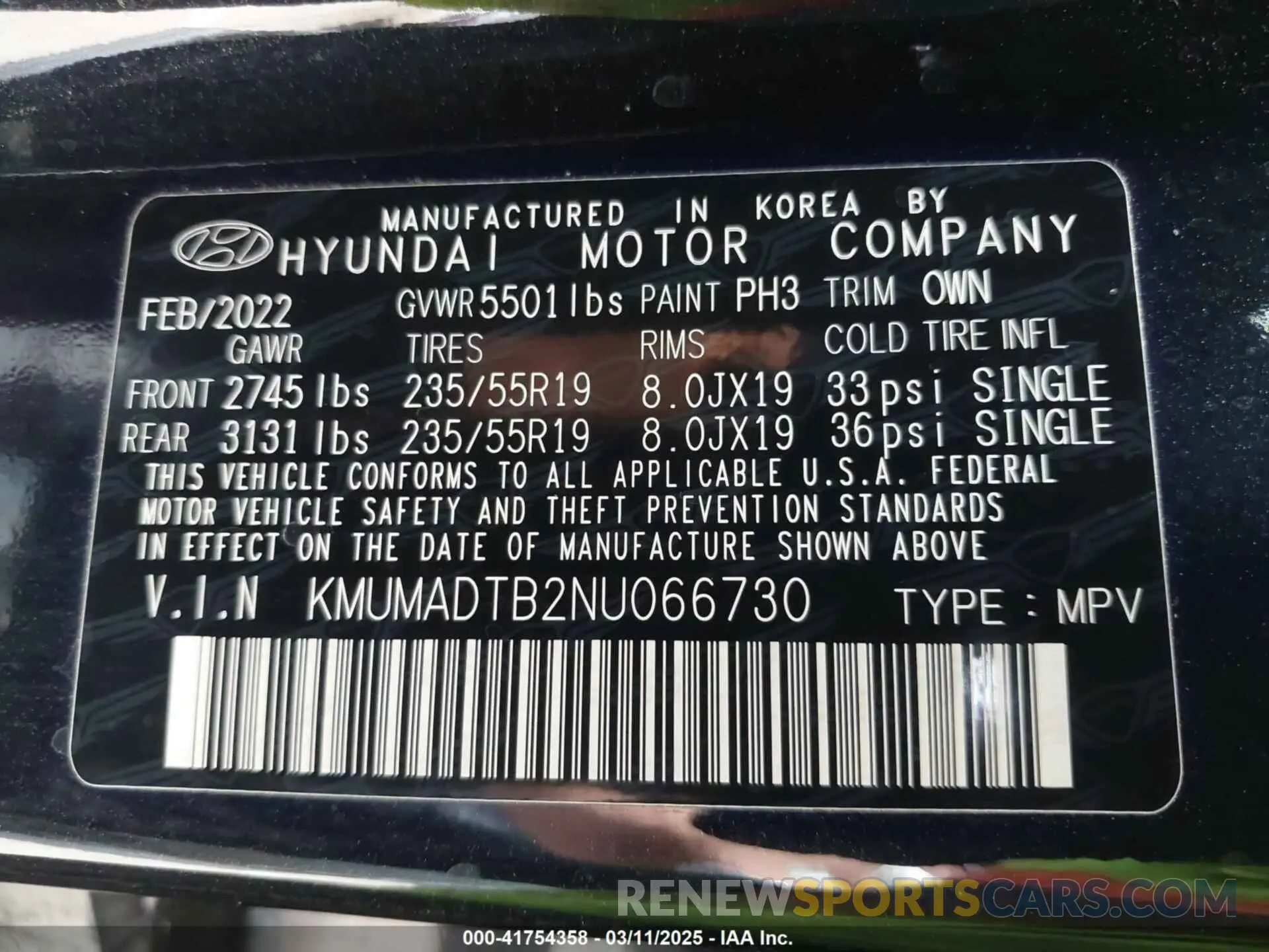 9 Фотография поврежденного автомобиля KMUMADTB2NU066730 GENESIS GV70 2022