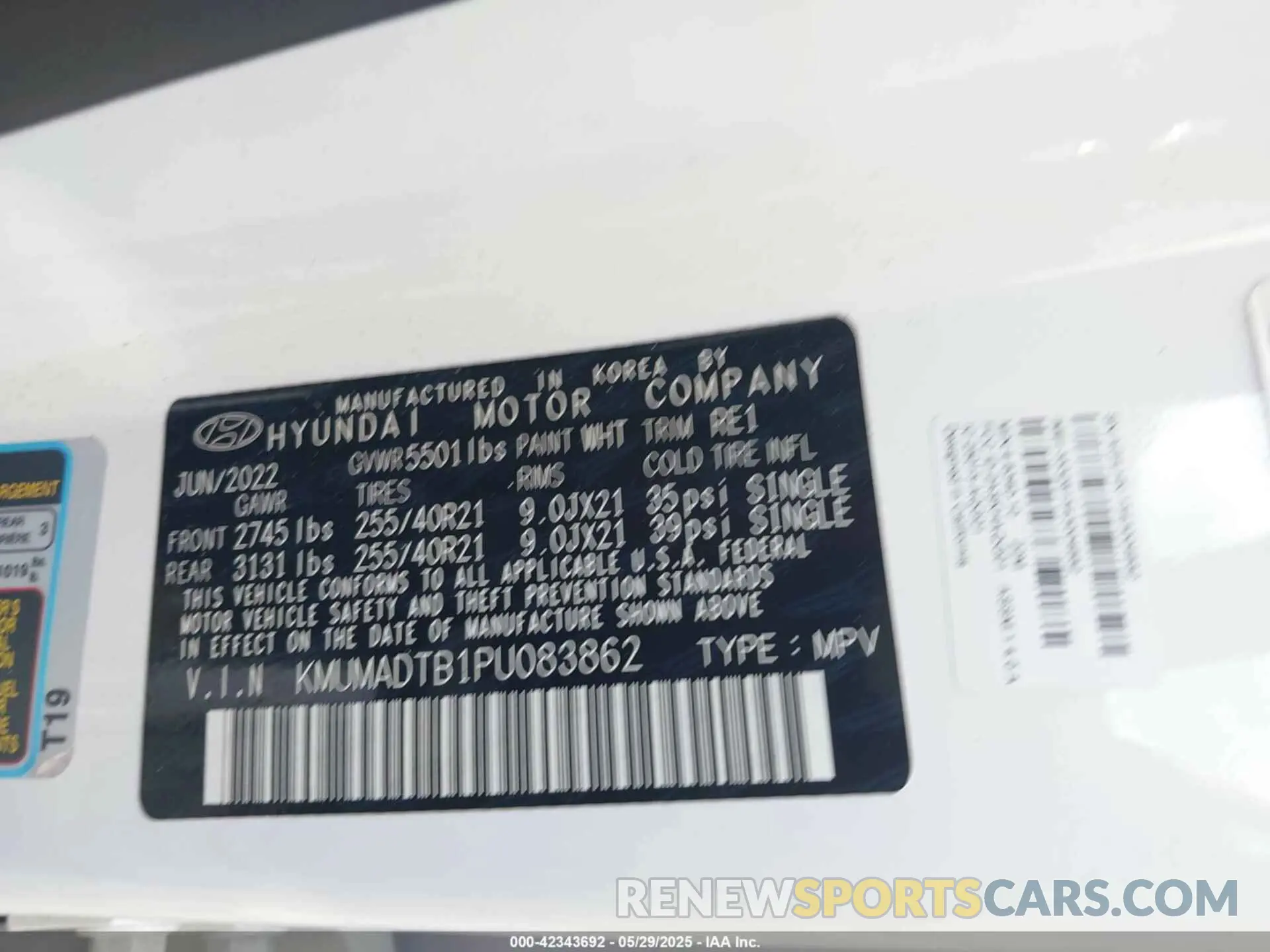 9 Фотография поврежденного автомобиля KMUMADTB1PU083862 GENESIS GV70 2023