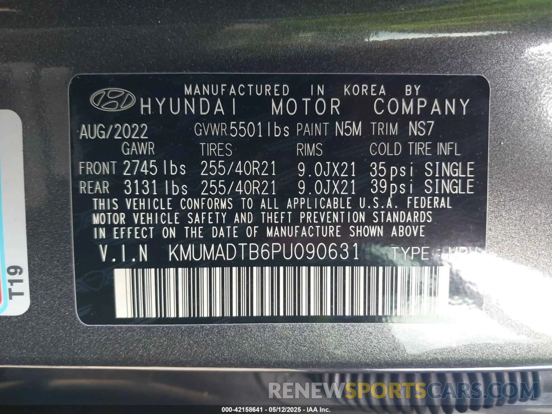 9 Фотография поврежденного автомобиля KMUMADTB6PU090631 GENESIS GV70 2023