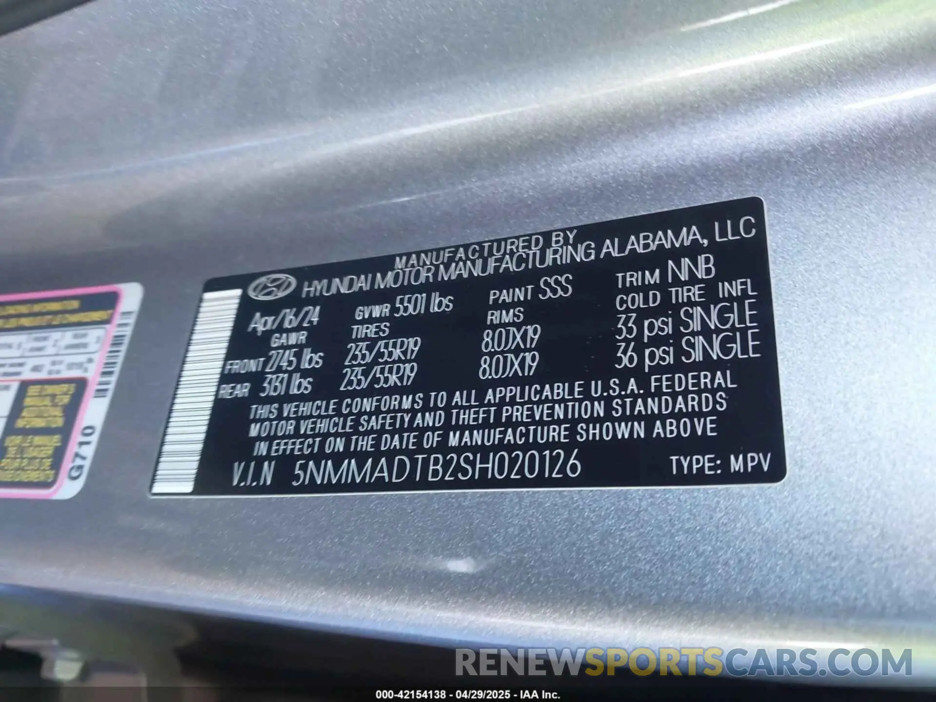 9 Фотография поврежденного автомобиля 5NMMADTB2SH020126 GENESIS GV70 2025