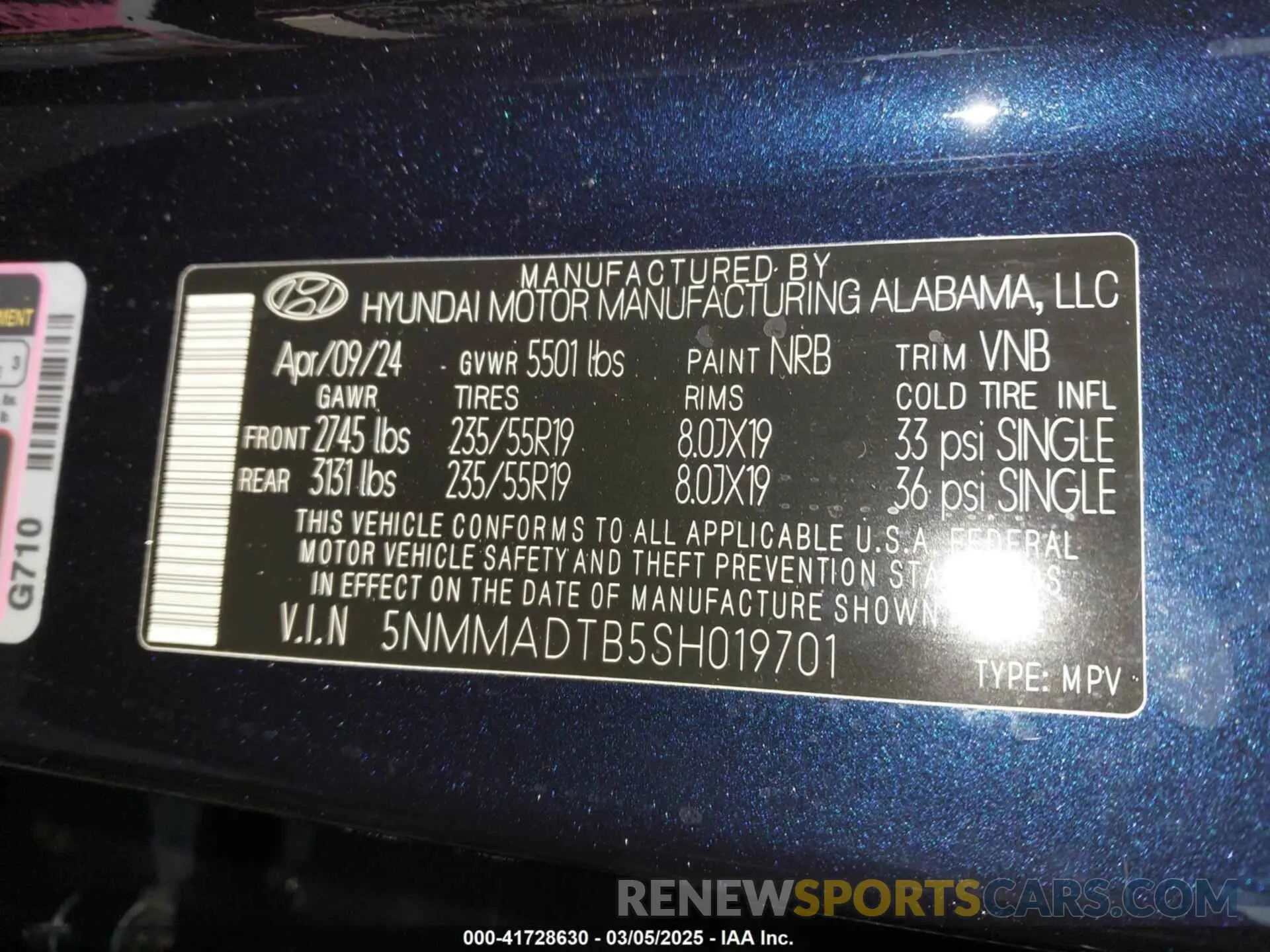 9 Фотография поврежденного автомобиля 5NMMADTB5SH019701 GENESIS GV70 2025