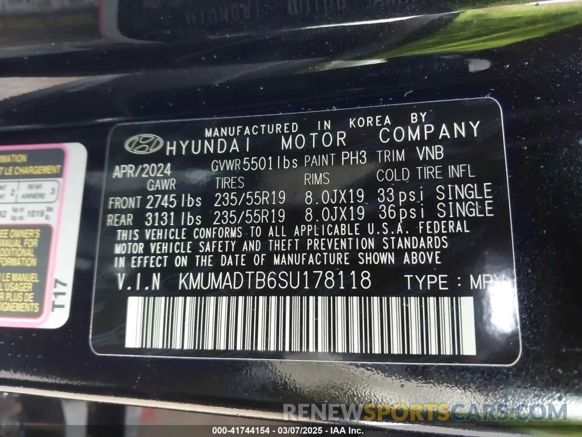 9 Фотография поврежденного автомобиля KMUMADTB6SU178118 GENESIS GV70 2025