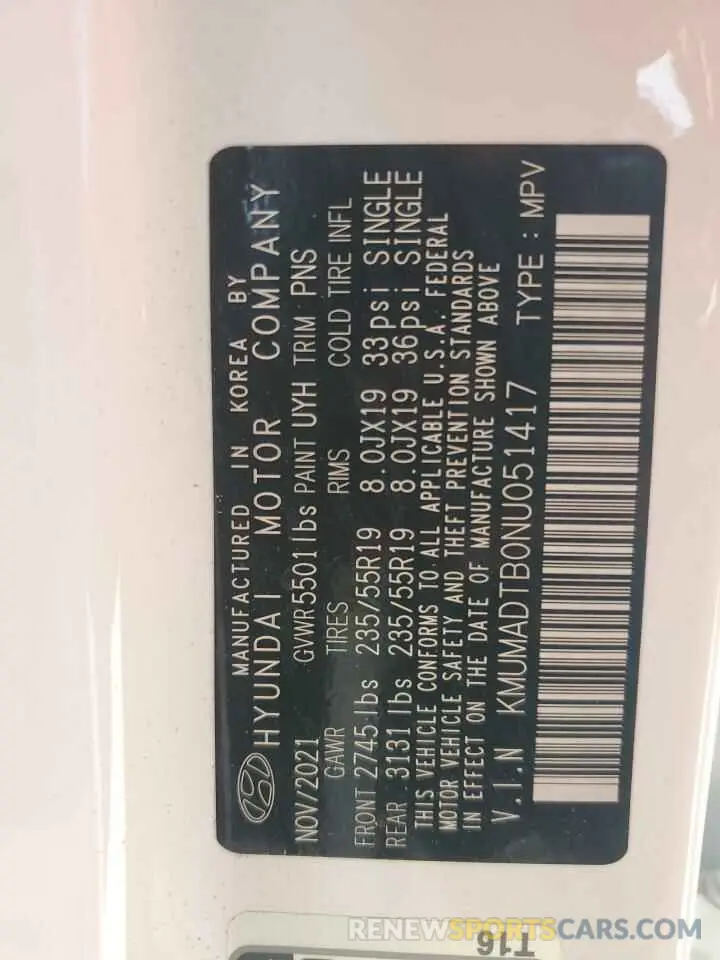 14 Фотография поврежденного автомобиля KMUMADTB0NU051417 GENESIS GV70 BASE 2022