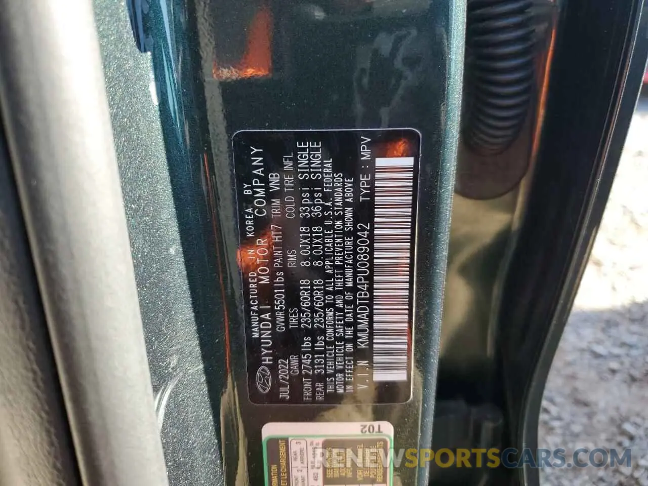 13 Фотография поврежденного автомобиля KMUMADTB4PU089042 GENESIS GV70 BASE 2023
