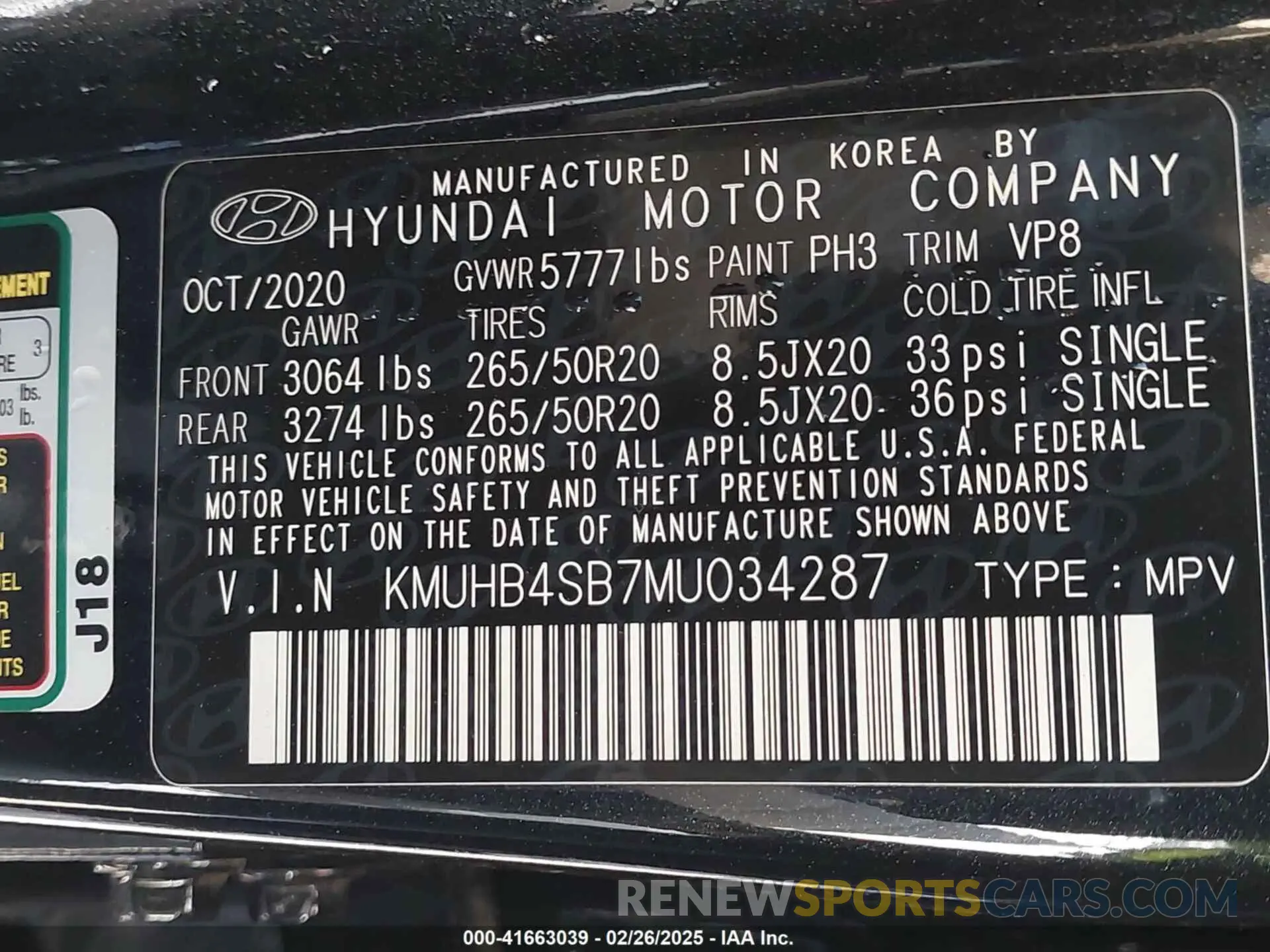 9 Фотография поврежденного автомобиля KMUHB4SB7MU034287 GENESIS GV80 2021