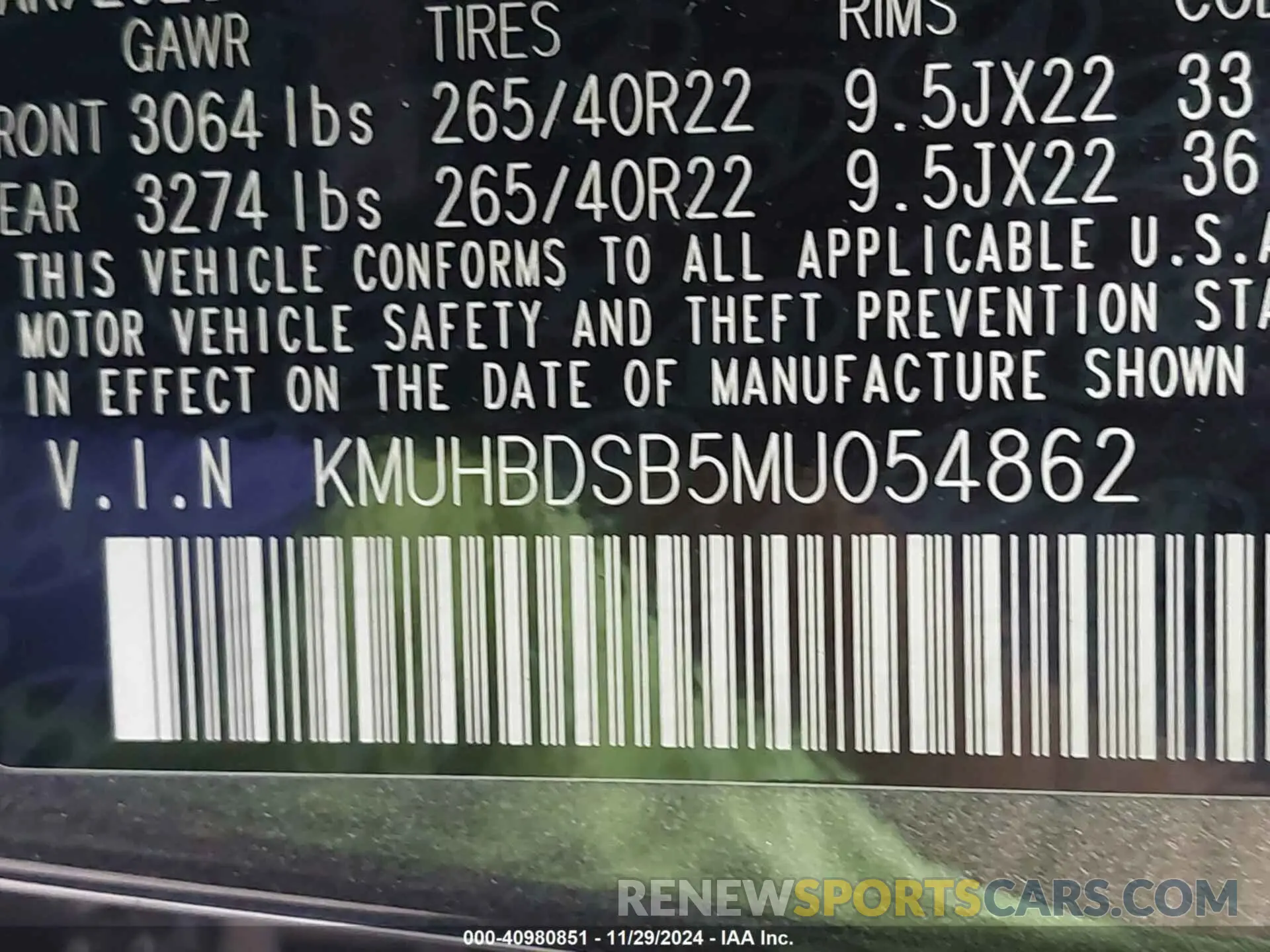 9 Photograph of a damaged car KMUHBDSB5MU054862 GENESIS GV80 2021