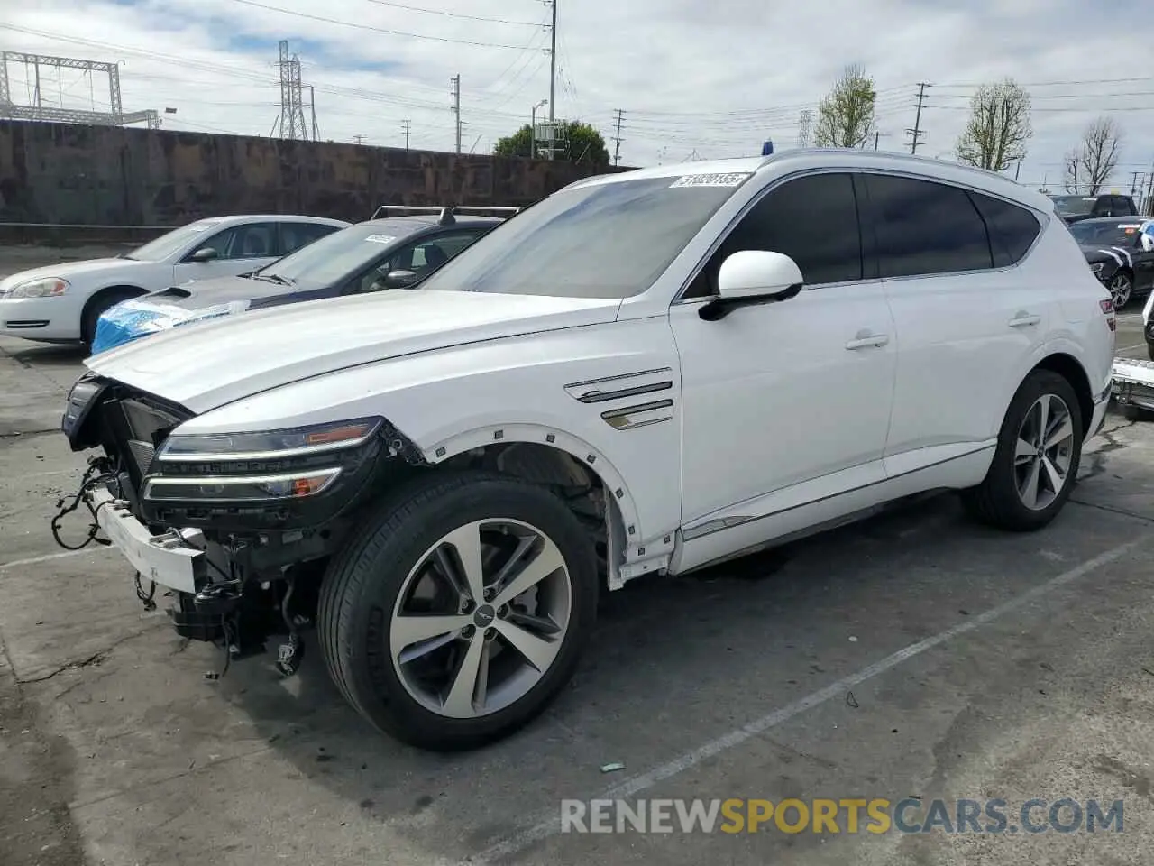 1 Photograph of a damaged car KMUHBDSBXMU041458 GENESIS GV80 2021