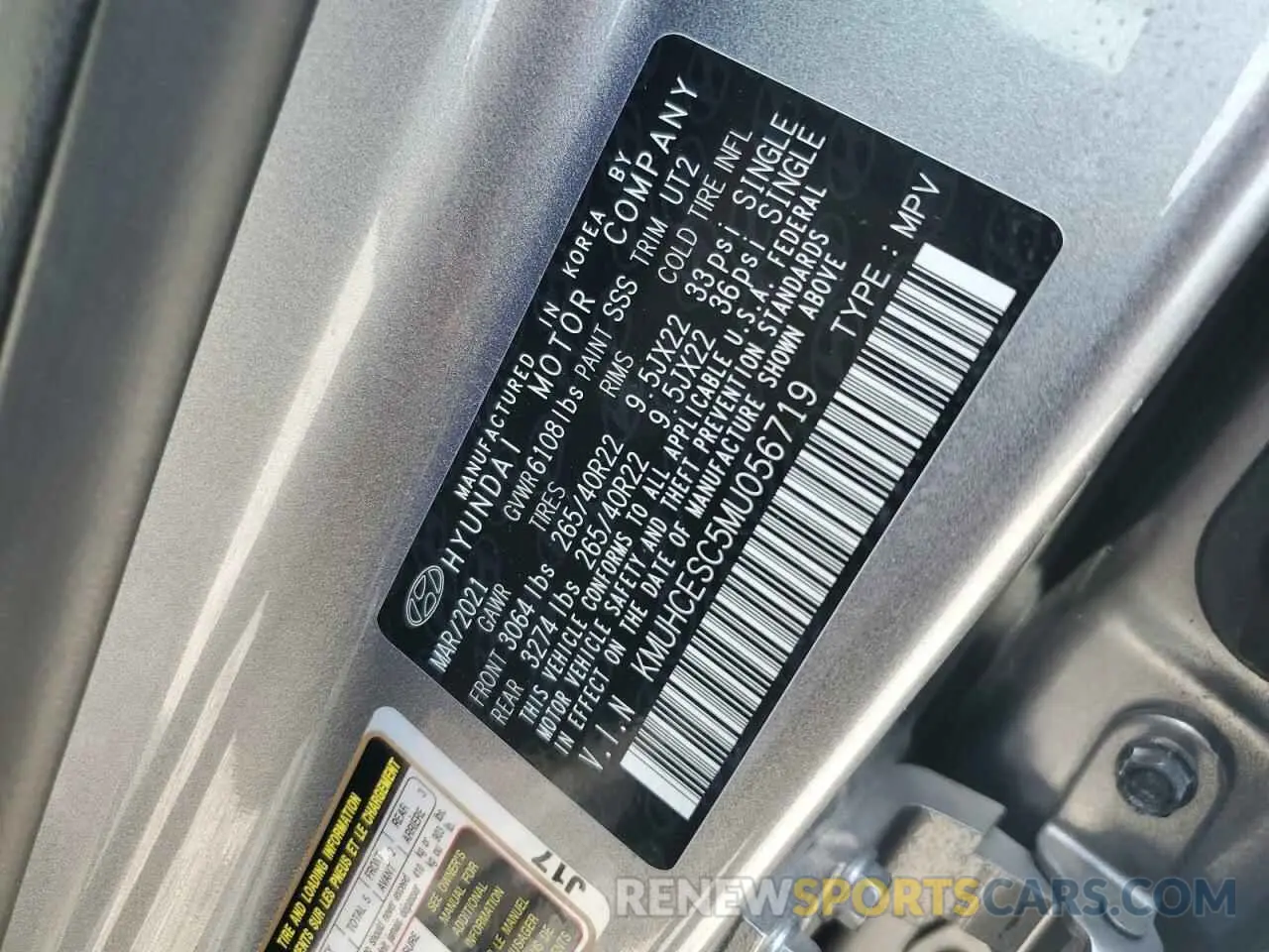 13 Photograph of a damaged car KMUHCESC5MU056719 GENESIS GV80 2021
