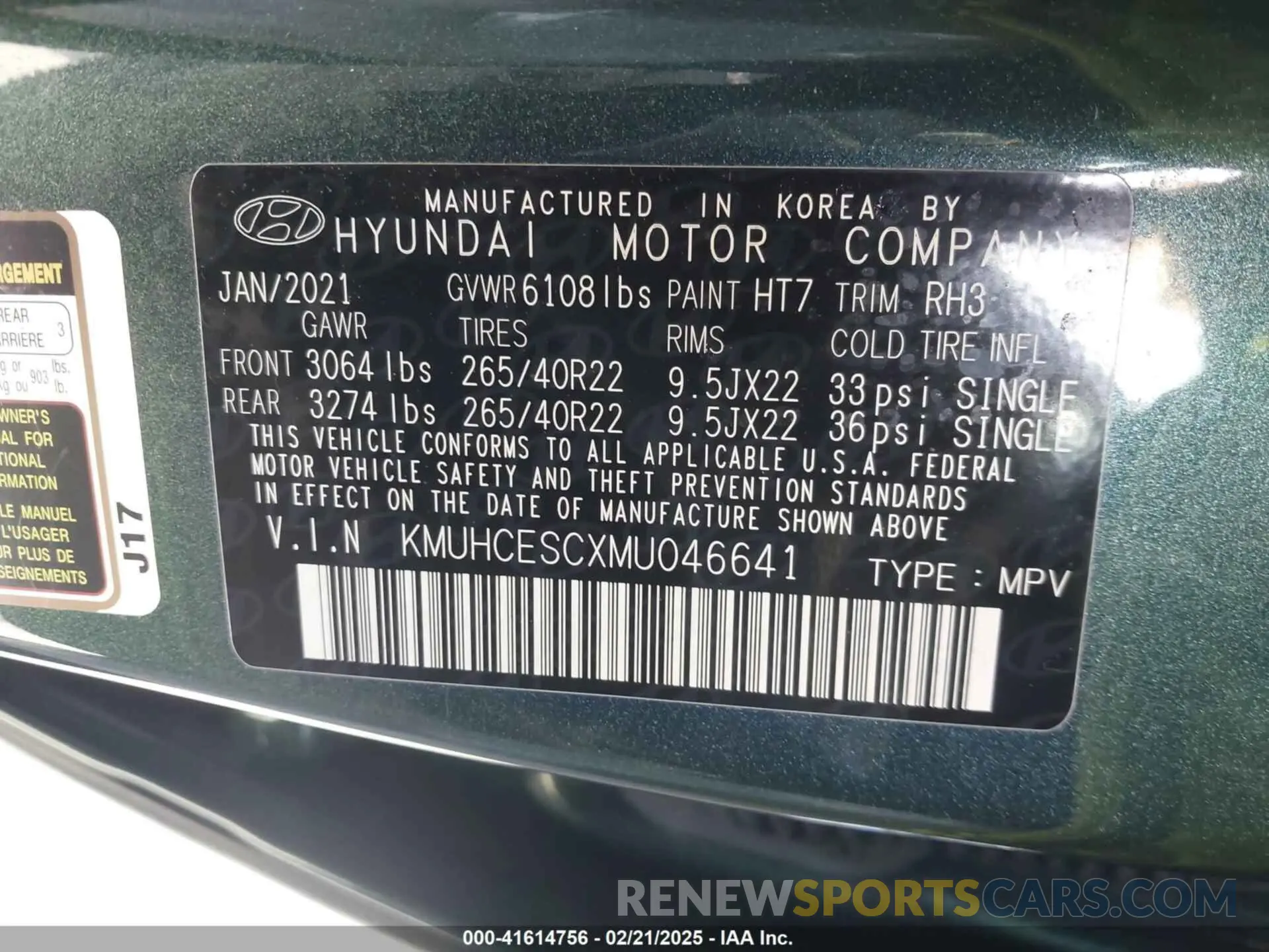 9 Фотография поврежденного автомобиля KMUHCESCXMU046641 GENESIS GV80 2021