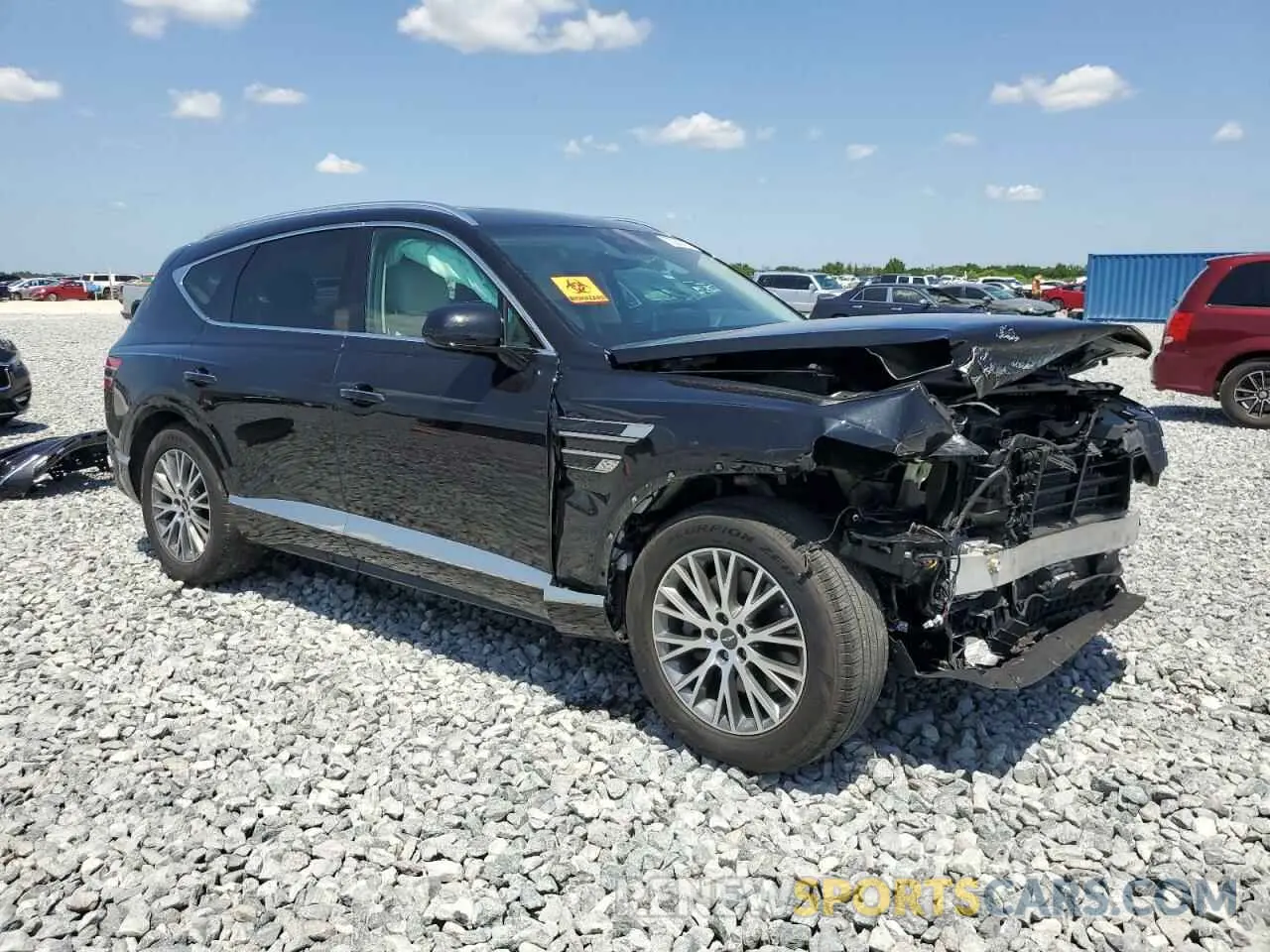 4 Фотография поврежденного автомобиля KMUHB4SB4NU098028 GENESIS GV80 2022