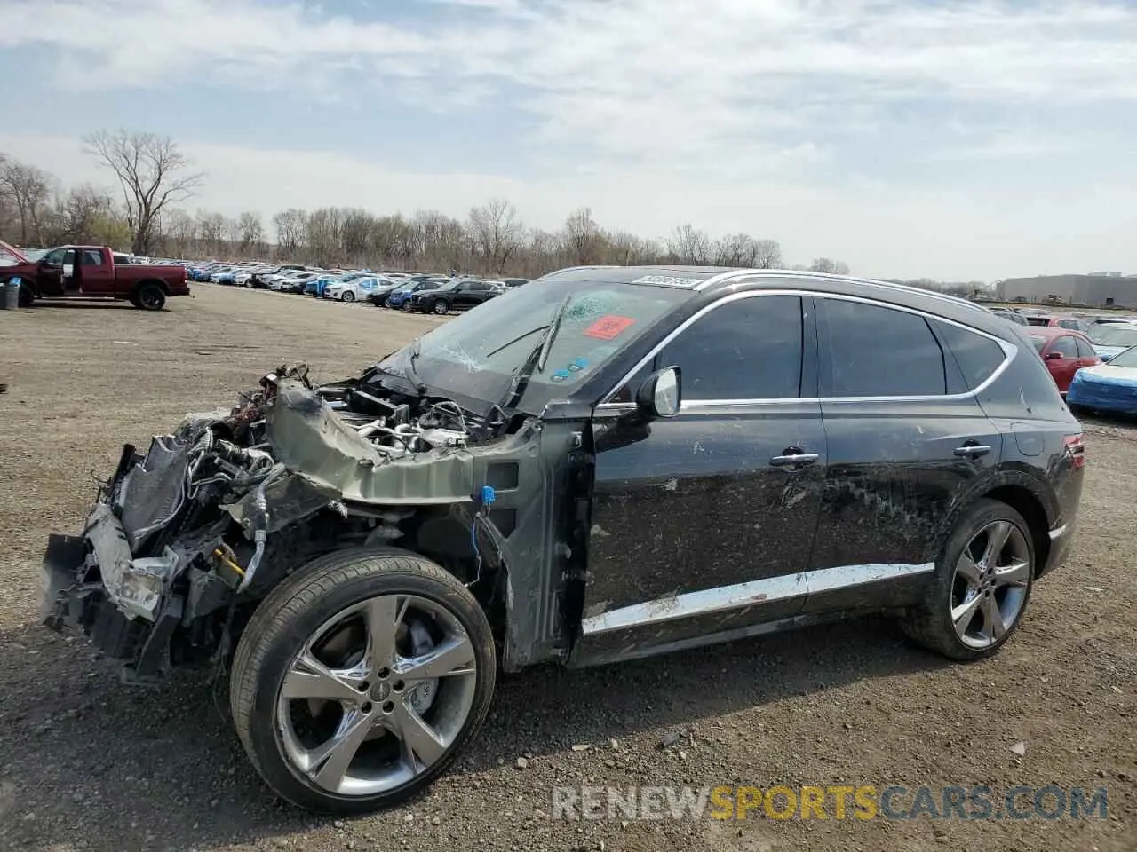1 Photograph of a damaged car KMUHBDSB2NU095712 GENESIS GV80 2022