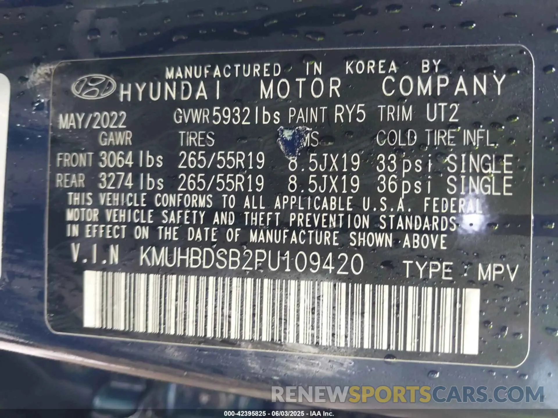 9 Photograph of a damaged car KMUHBDSB2PU109420 GENESIS GV80 2023