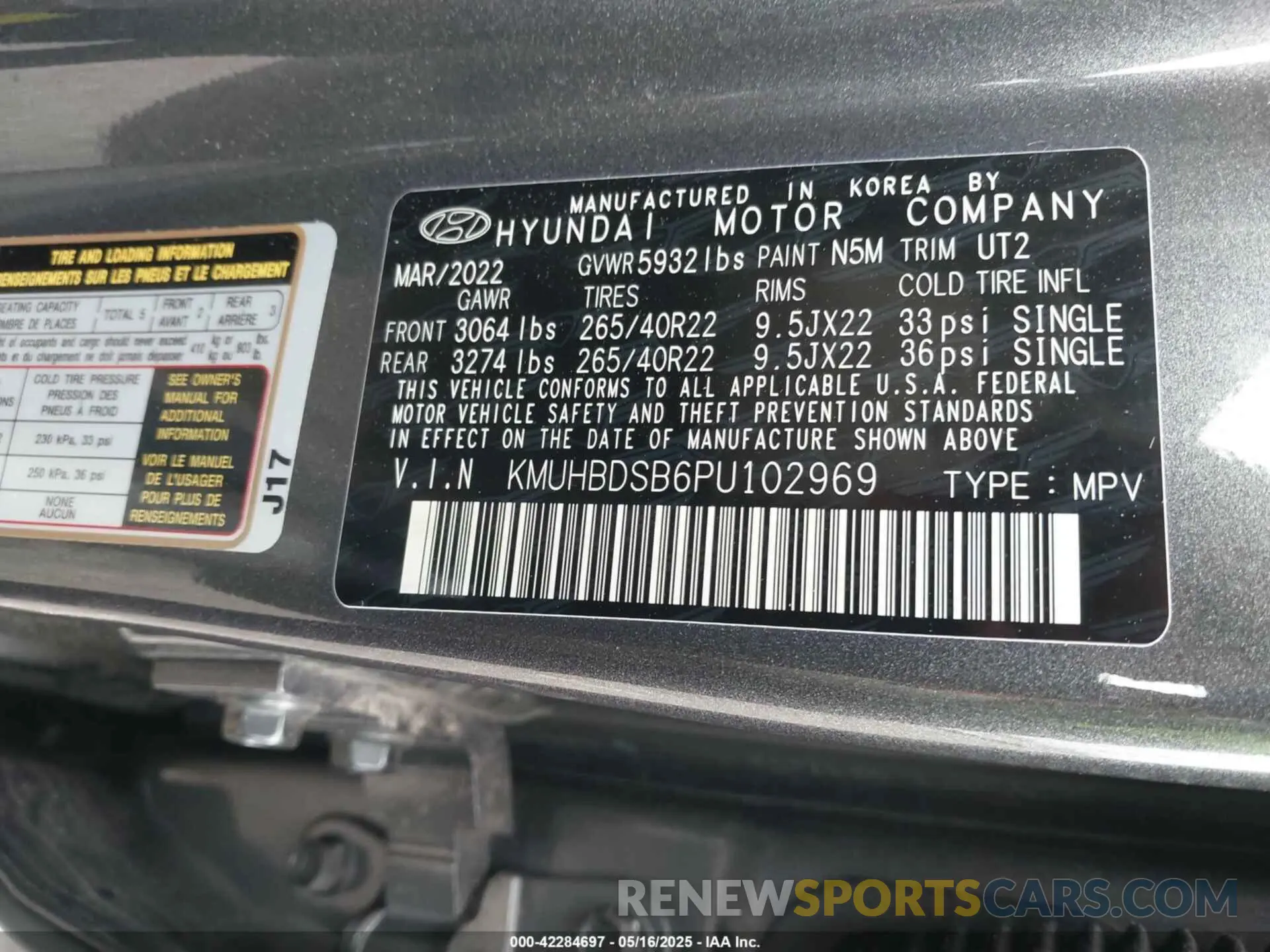 9 Фотография поврежденного автомобиля KMUHBDSB6PU102969 GENESIS GV80 2023