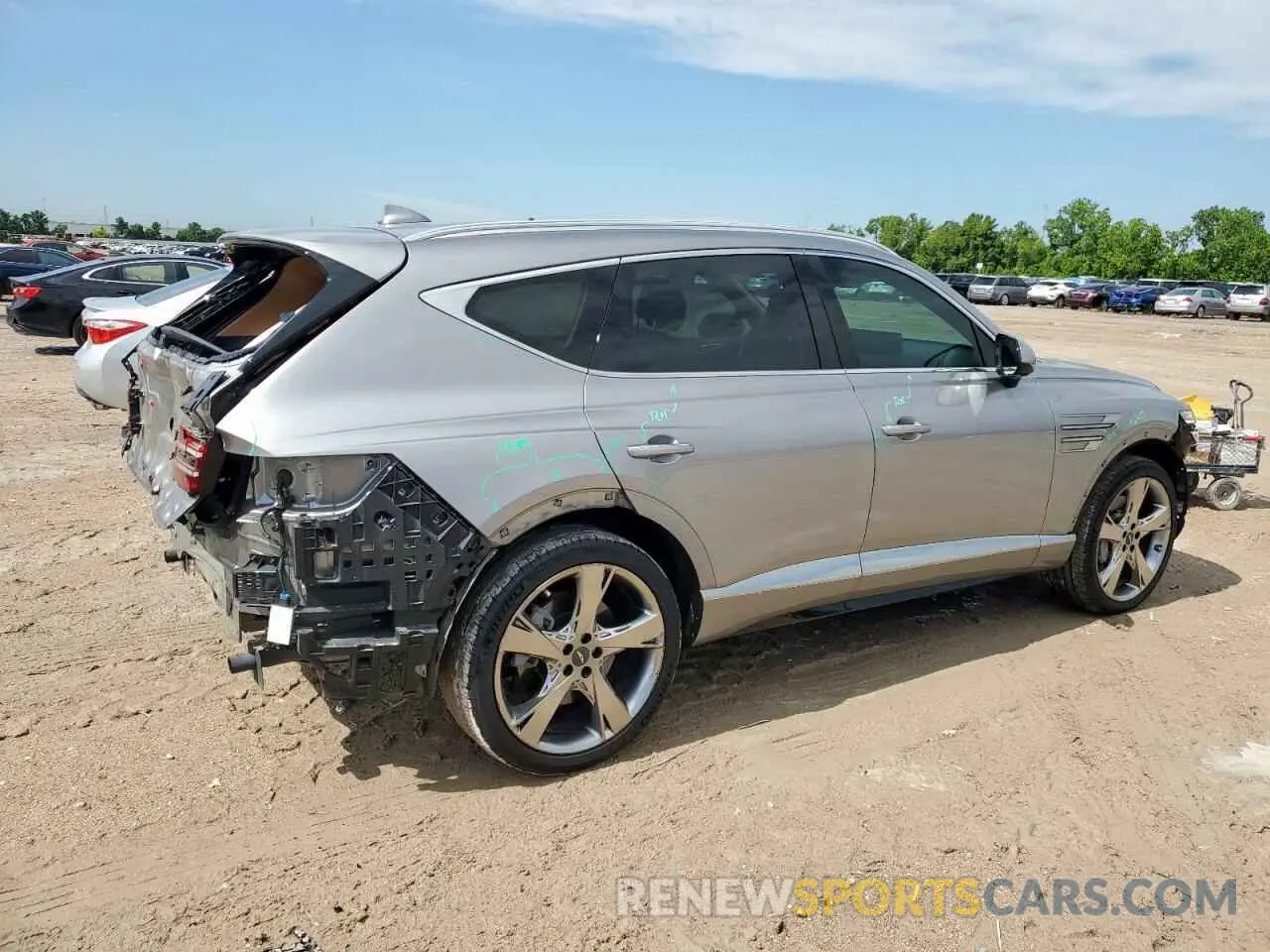 3 Фотография поврежденного автомобиля KMUHBDSB8PU111494 GENESIS GV80 2023