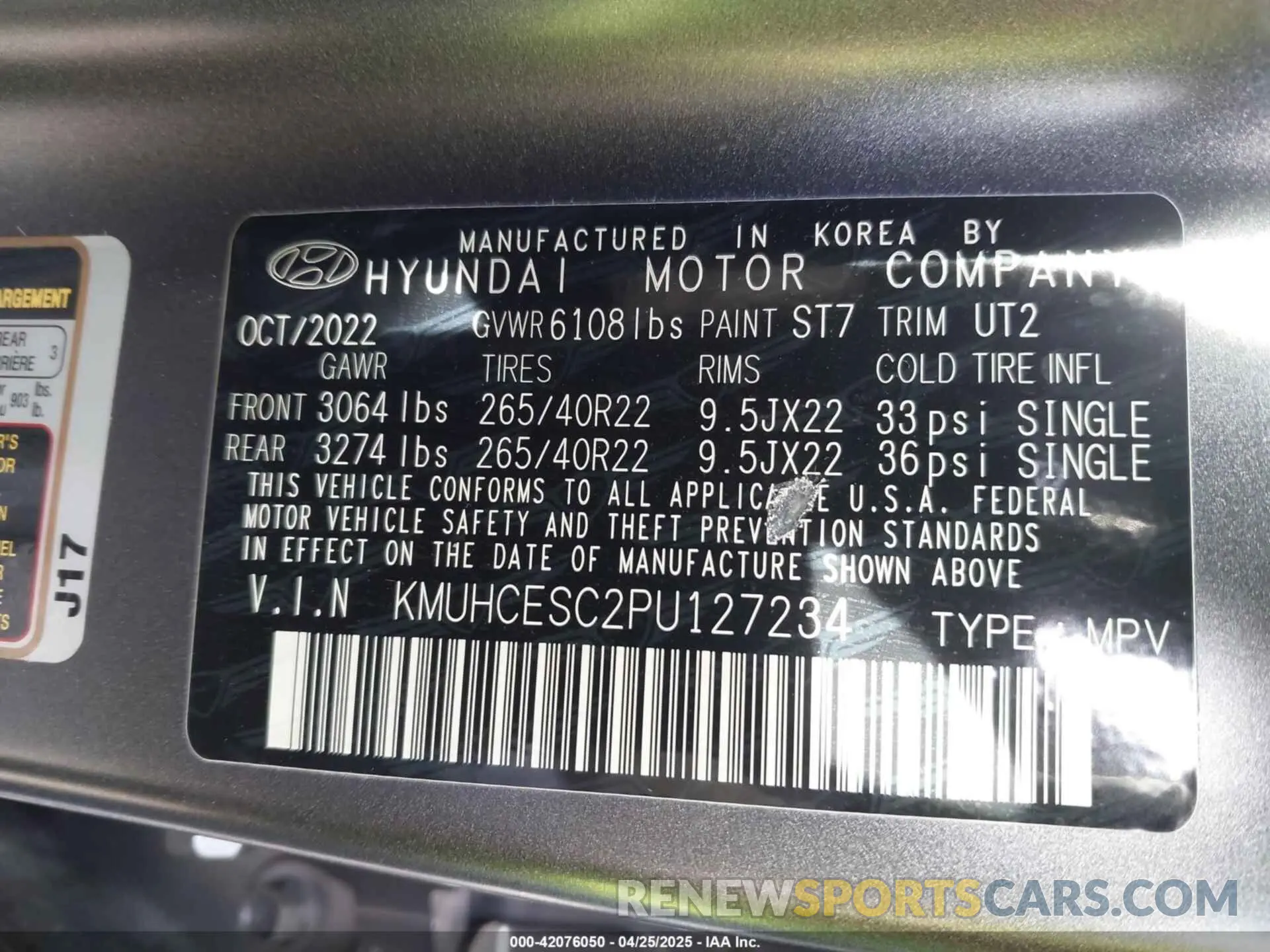 9 Фотография поврежденного автомобиля KMUHCESC2PU127234 GENESIS GV80 2023
