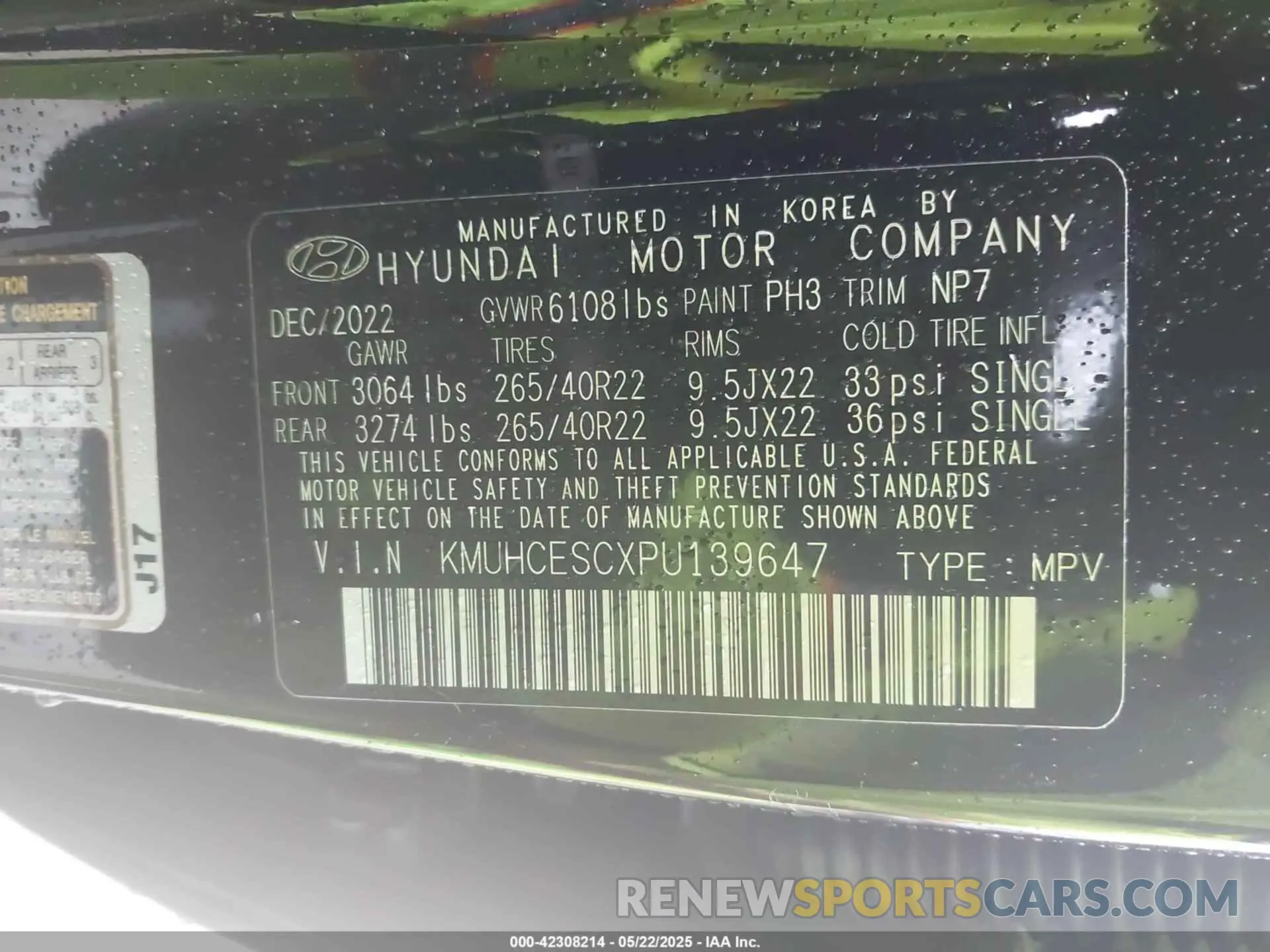 9 Фотография поврежденного автомобиля KMUHCESCXPU139647 GENESIS GV80 2023