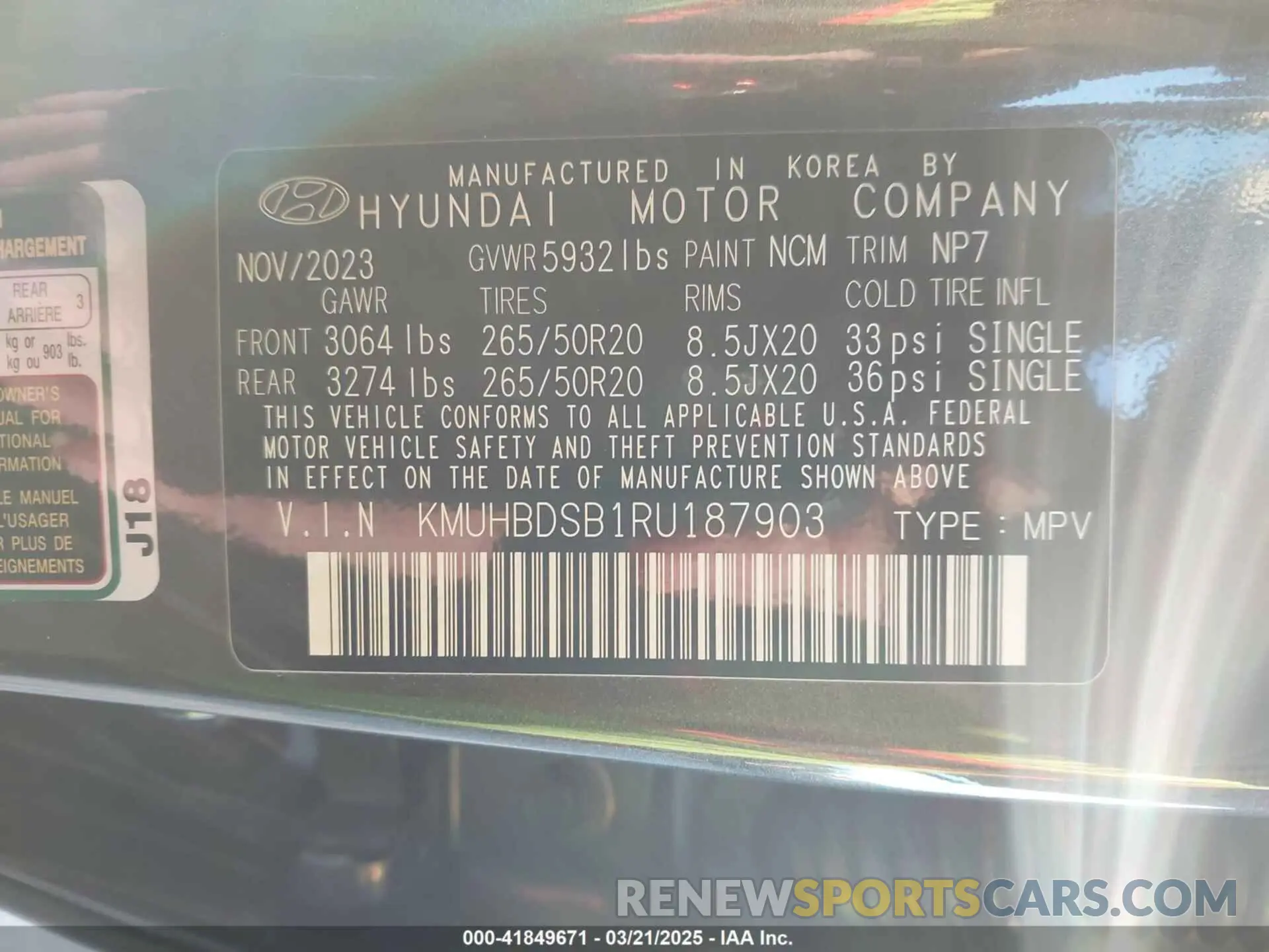 9 Фотография поврежденного автомобиля KMUHBDSB1RU187903 GENESIS GV80 2024