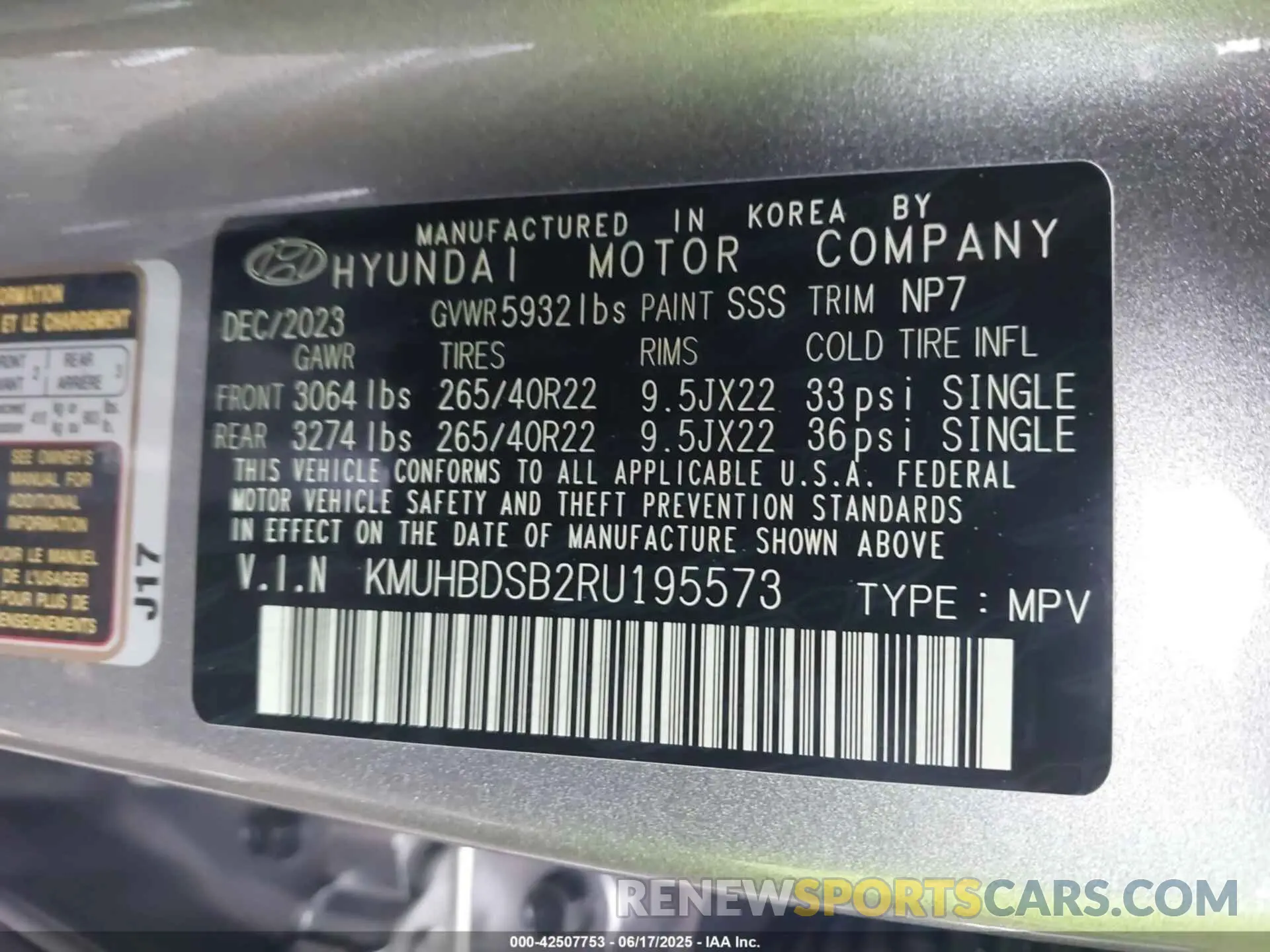 9 Фотография поврежденного автомобиля KMUHBDSB2RU195573 GENESIS GV80 2024