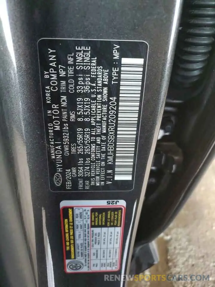 13 Photograph of a damaged car KMUHBDSBXRU209204 GENESIS GV80 2024