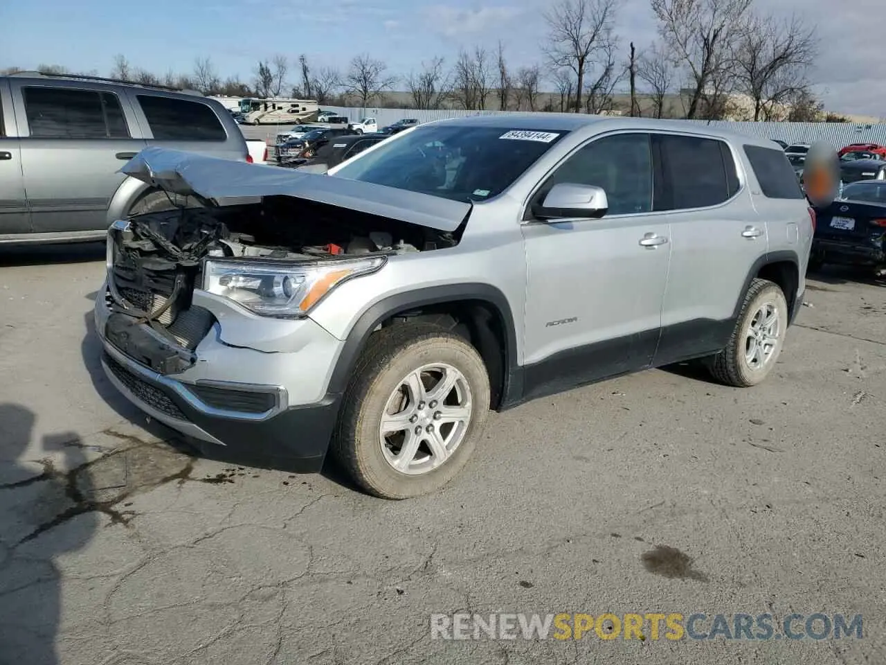 1 Photograph of a damaged car 1GKKNKLA6KZ299345 GMC ACADIA 2019