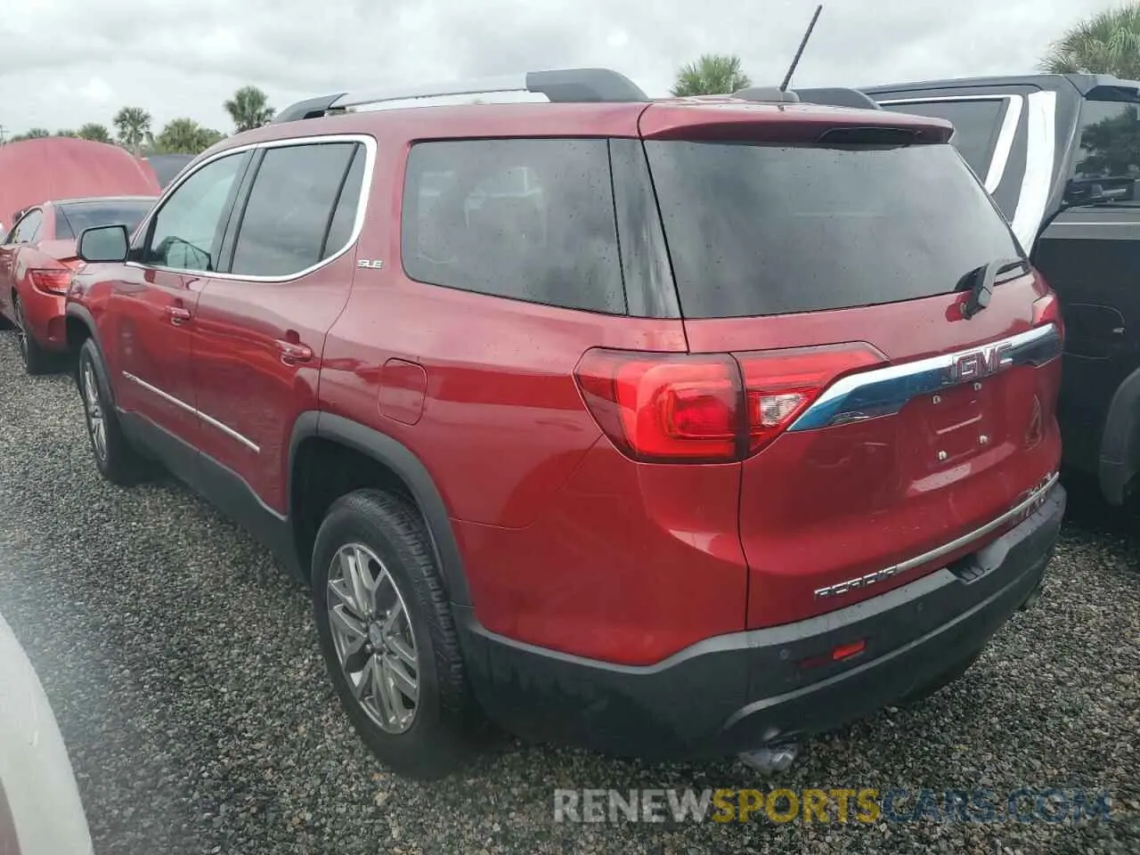 2 Photograph of a damaged car 1GKKNLLSXKZ236621 GMC ACADIA 2019