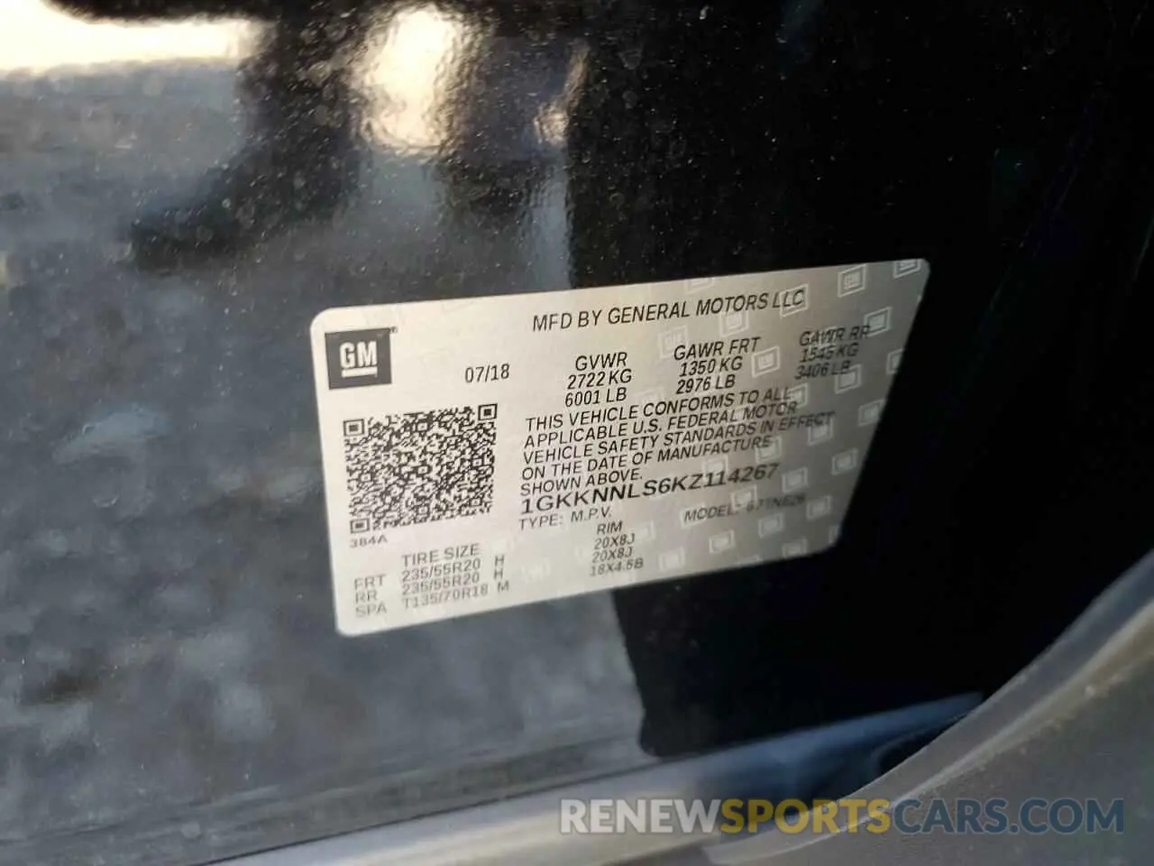 14 Фотография поврежденного автомобиля 1GKKNNLS6KZ114267 GMC ACADIA 2019