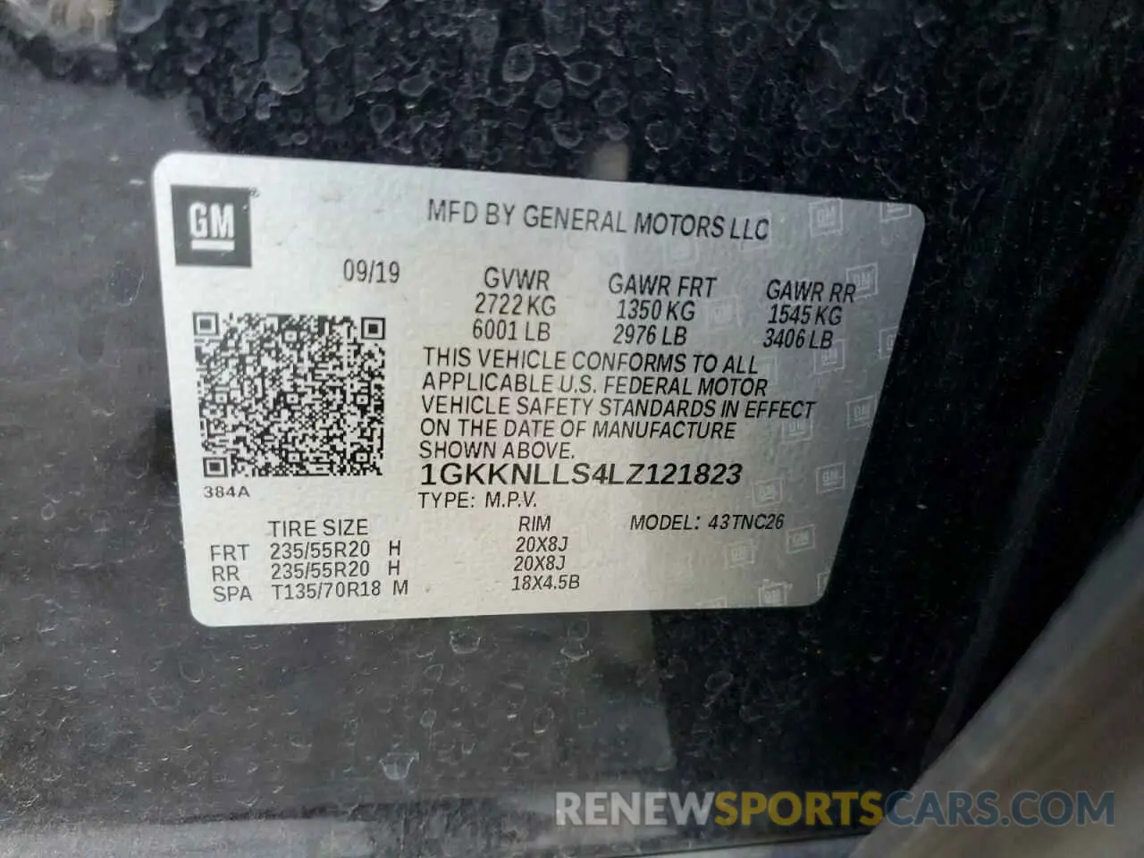 14 Фотография поврежденного автомобиля 1GKKNLLS4LZ121823 GMC ACADIA 2020