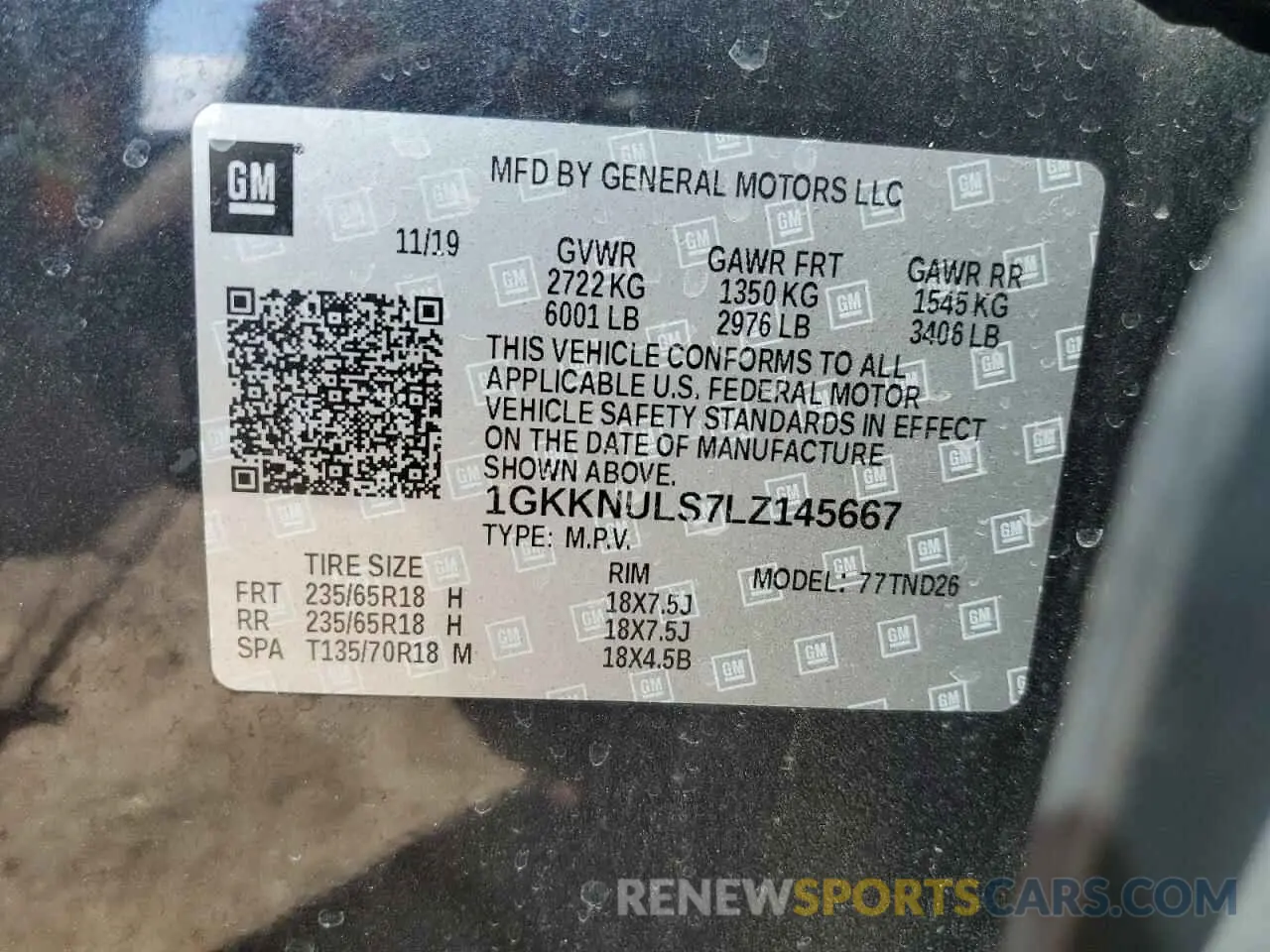 14 Photograph of a damaged car 1GKKNULS7LZ145667 GMC ACADIA 2020