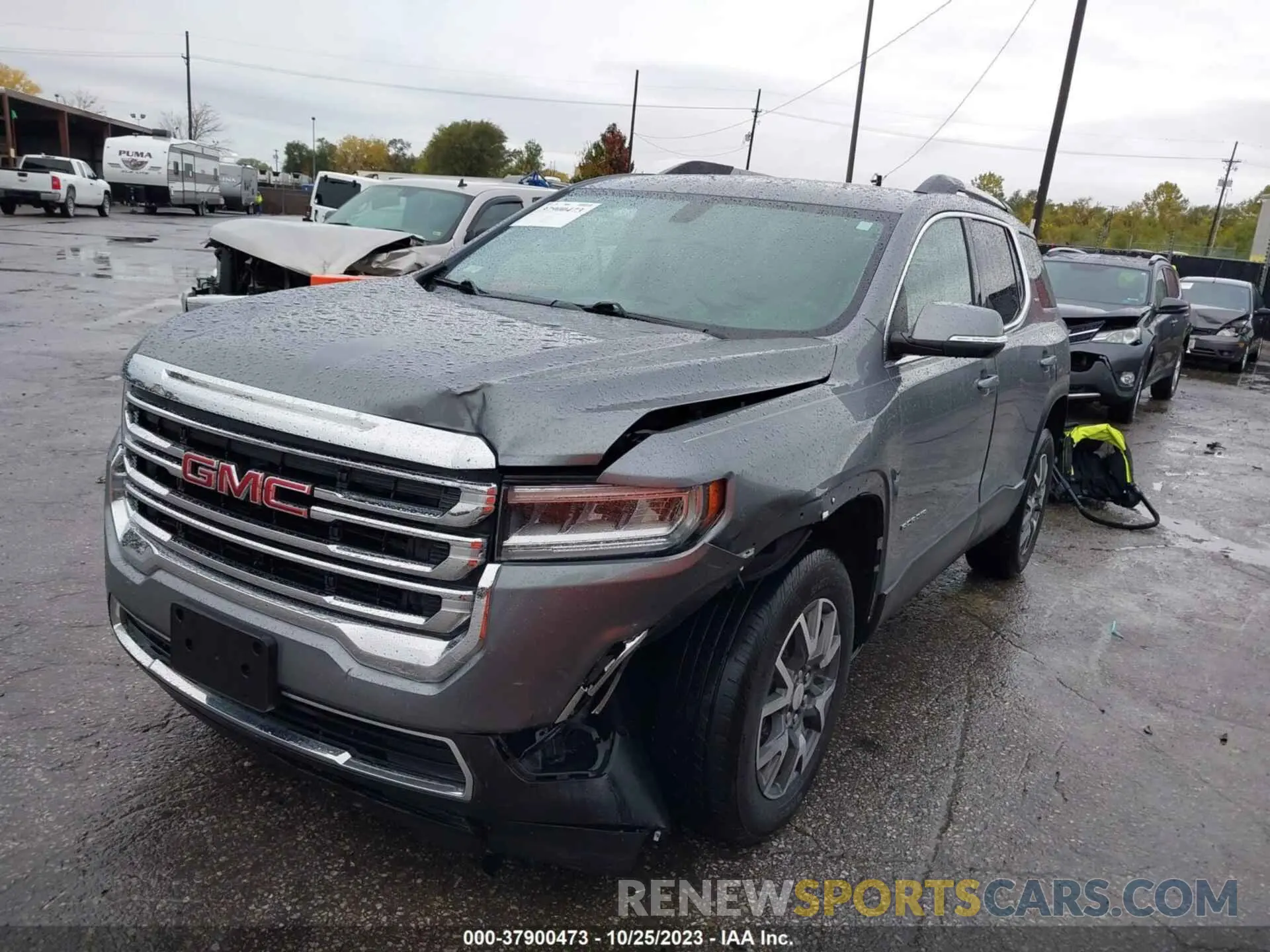 2 Photograph of a damaged car 1GKKNKLA3MZ229594 GMC ACADIA 2021