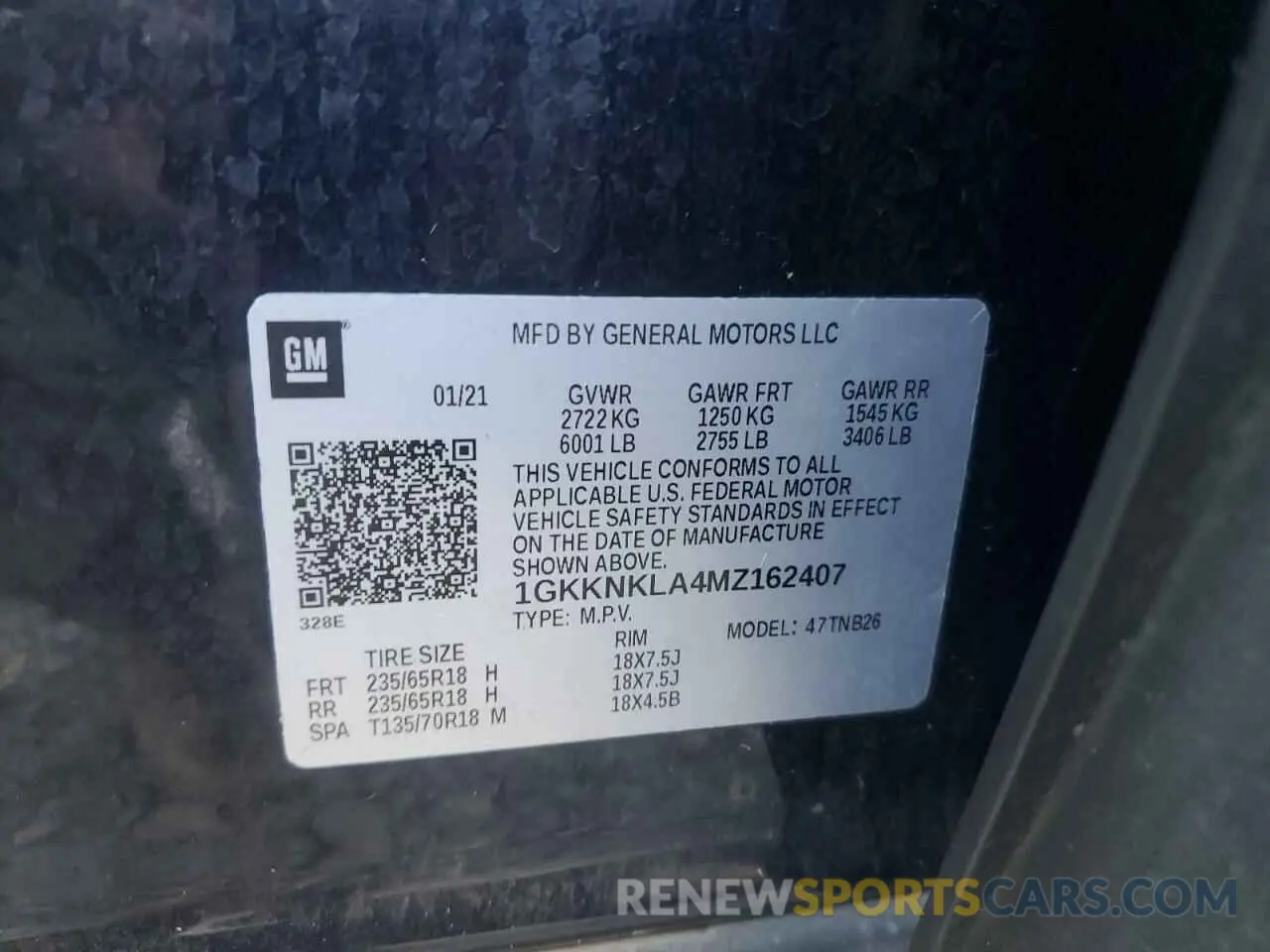 16 Фотография поврежденного автомобиля 1GKKNKLA4MZ162407 GMC ACADIA 2021