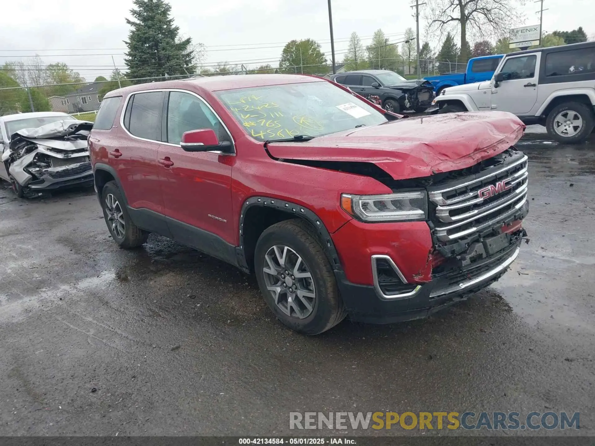 1 Photograph of a damaged car 1GKKNKLS4MZ195111 GMC ACADIA 2021