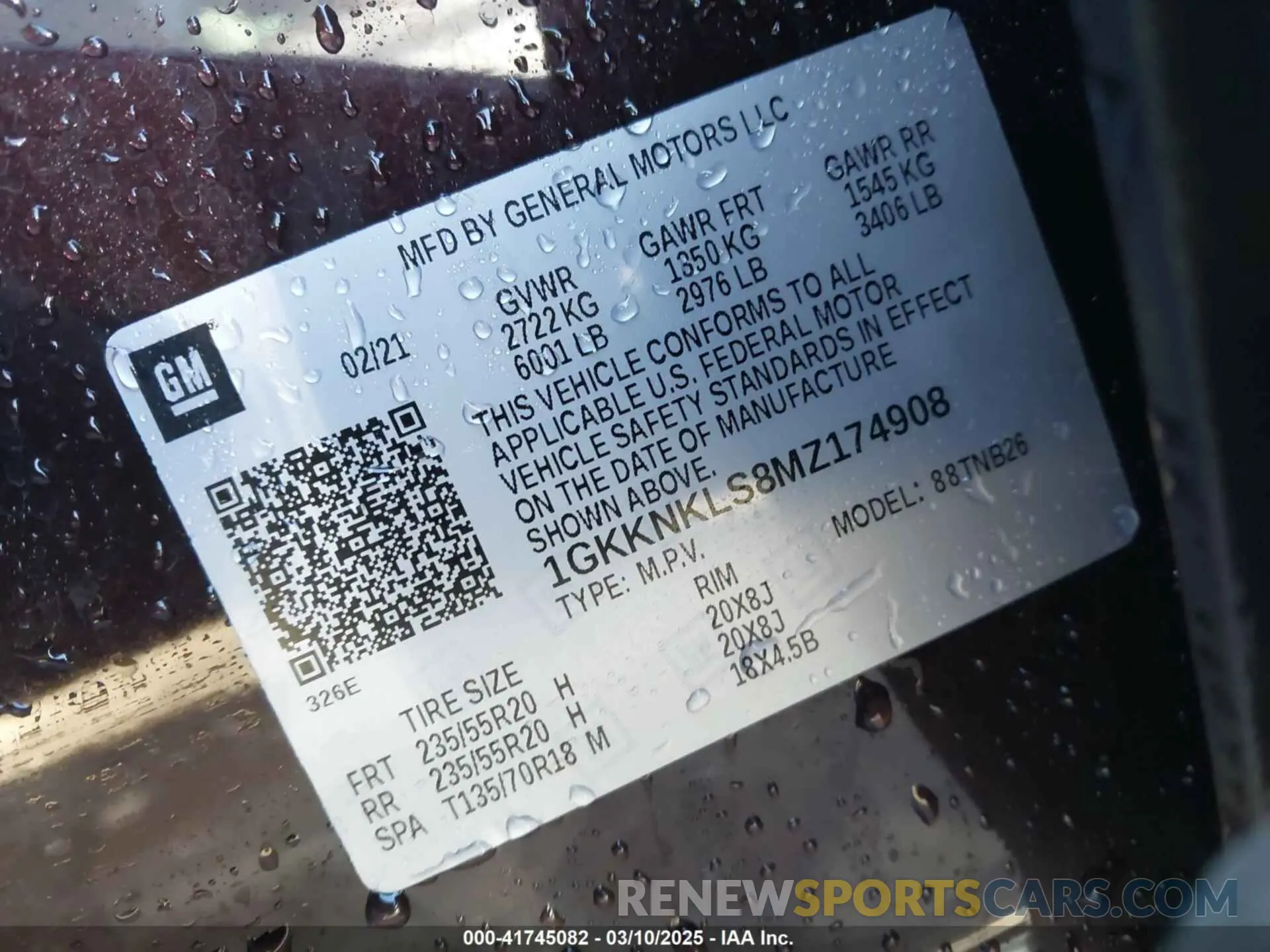 9 Photograph of a damaged car 1GKKNKLS8MZ174908 GMC ACADIA 2021