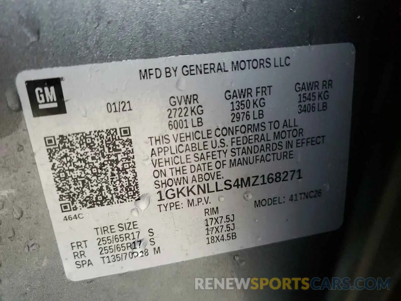 14 Фотография поврежденного автомобиля 1GKKNLLS4MZ168271 GMC ACADIA 2021