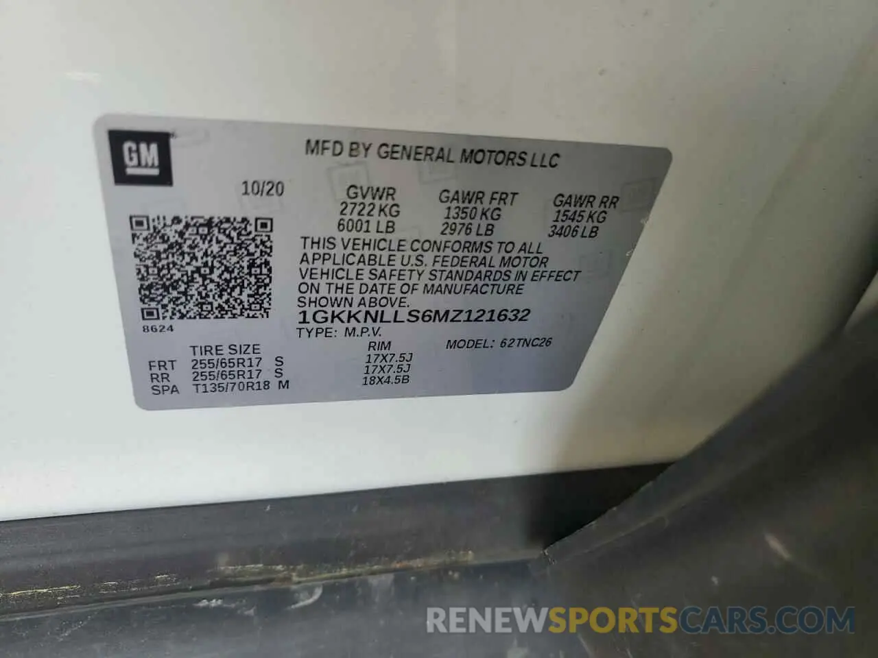 13 Фотография поврежденного автомобиля 1GKKNLLS6MZ121632 GMC ACADIA 2021